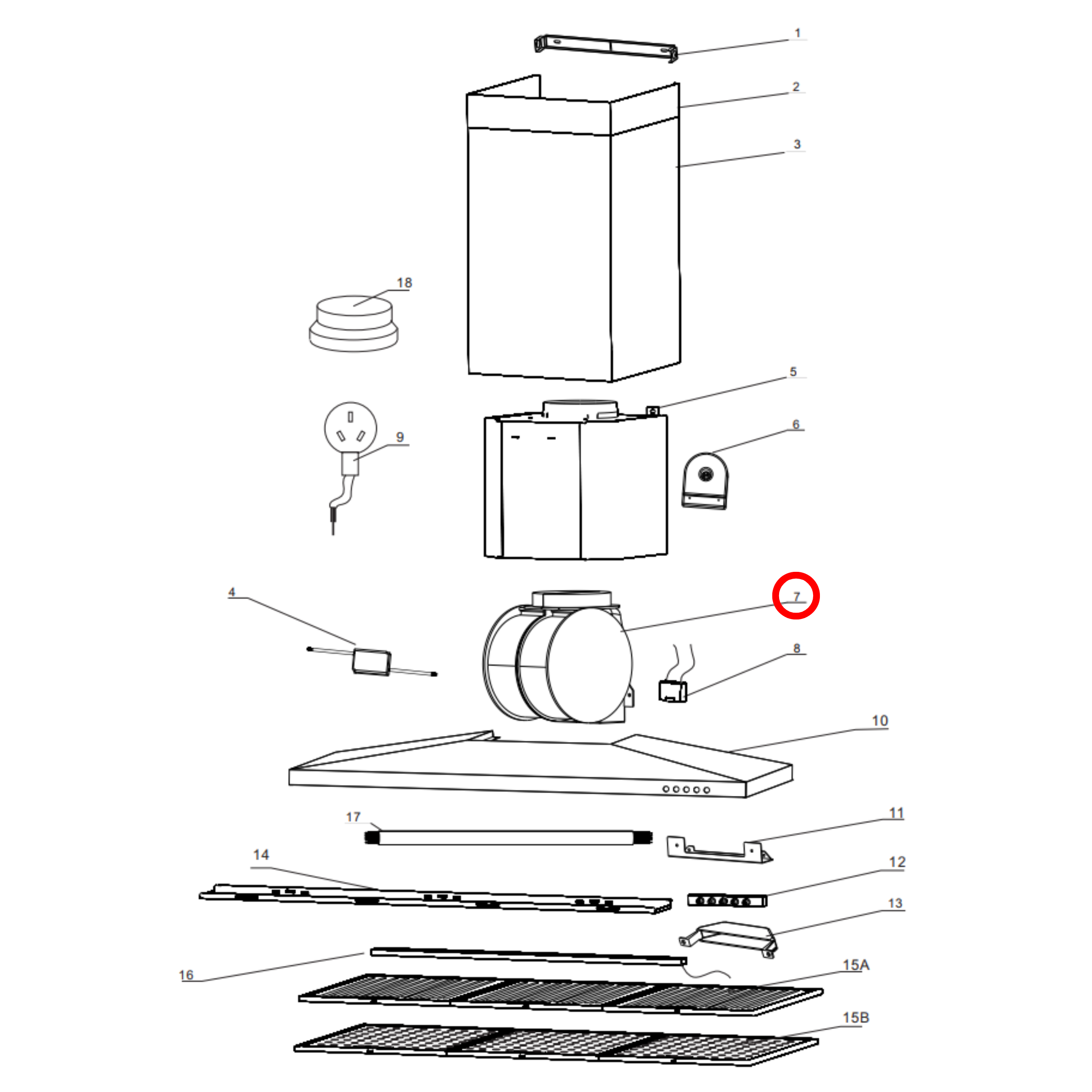 23620-10091-40 Smeg Rangehood Fan Motor - BM0010013
