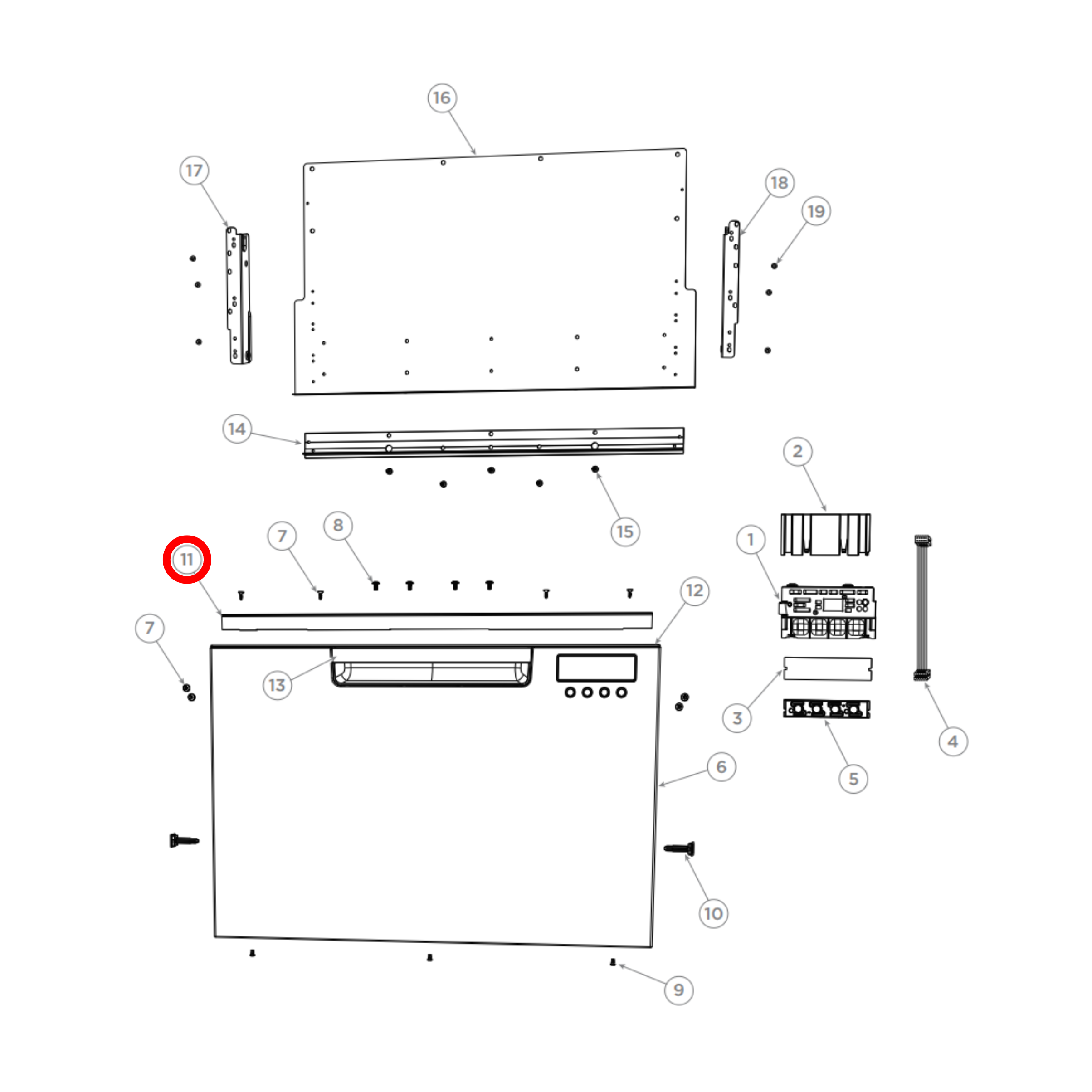 532490 Fisher & Paykel Dishwasher Door Seal - 510957