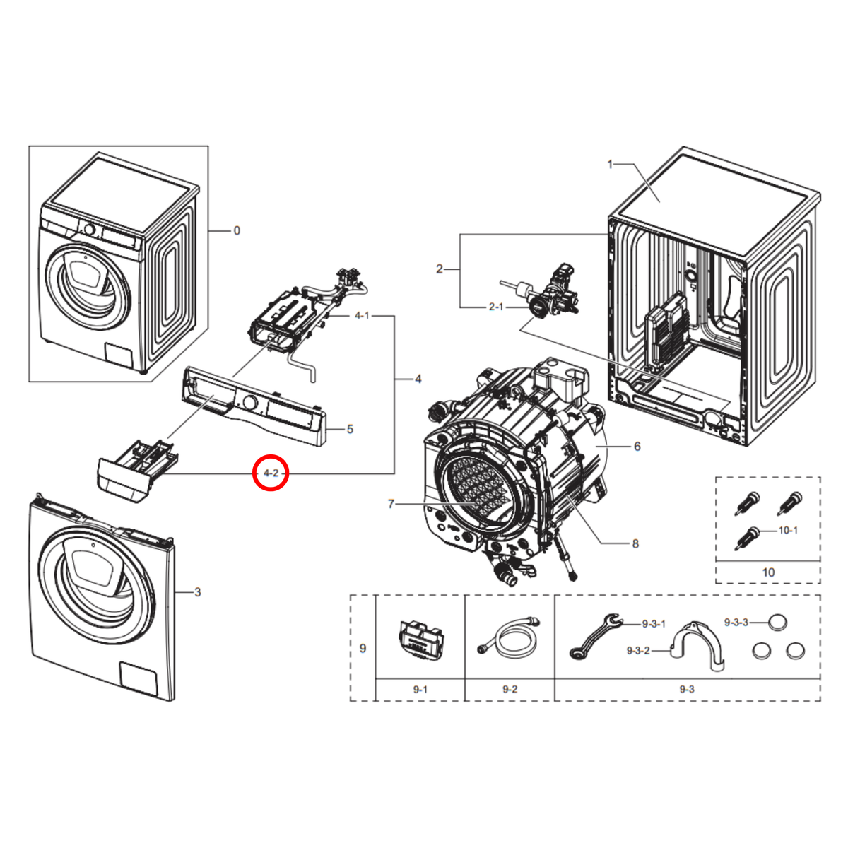 DC97-22250B Samsung Washing Machine Dispenser Drawer - image 2