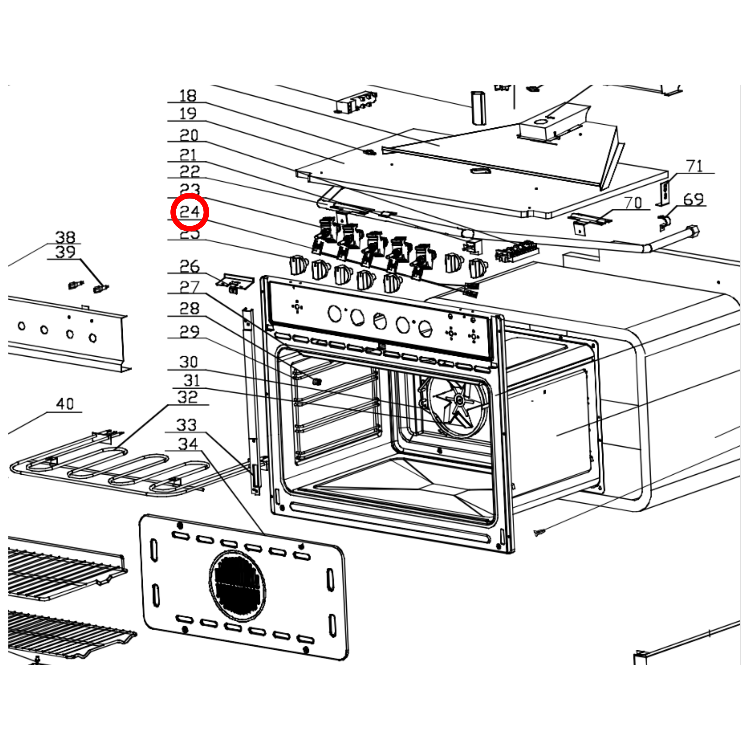 30101700001 Technika, Venoto Oven Daisy Chain Micro Switch - PA210038000