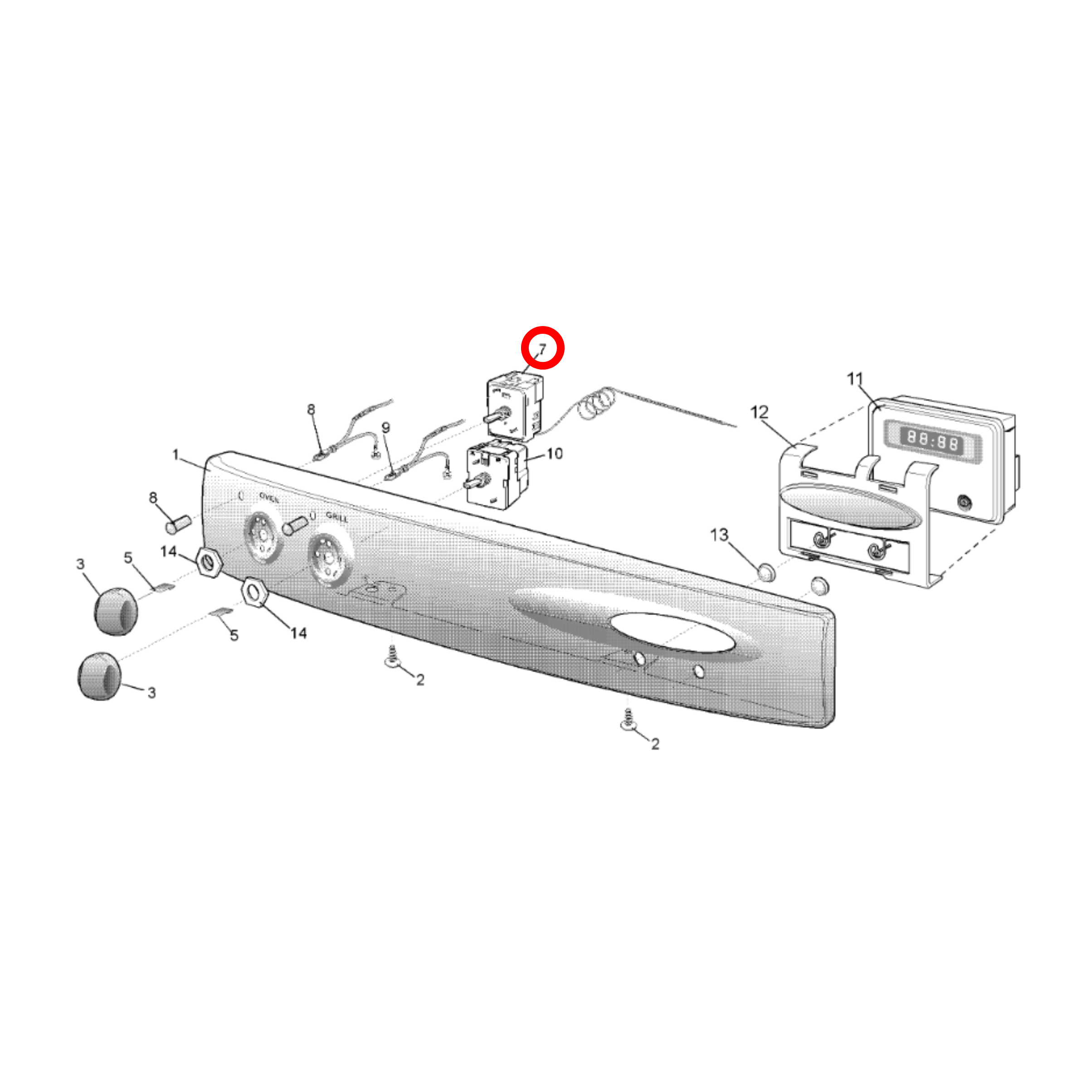 85805410019160 Simpson, Westinghouse Oven Thermostat - 0541001916