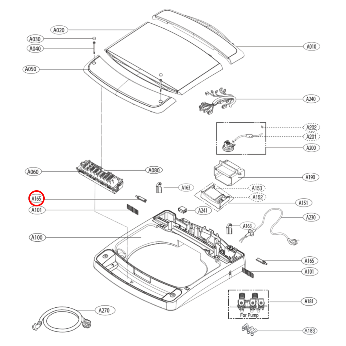 ACV73730204 LG Washing Machine Lid Hinge Damper Pair - image 2