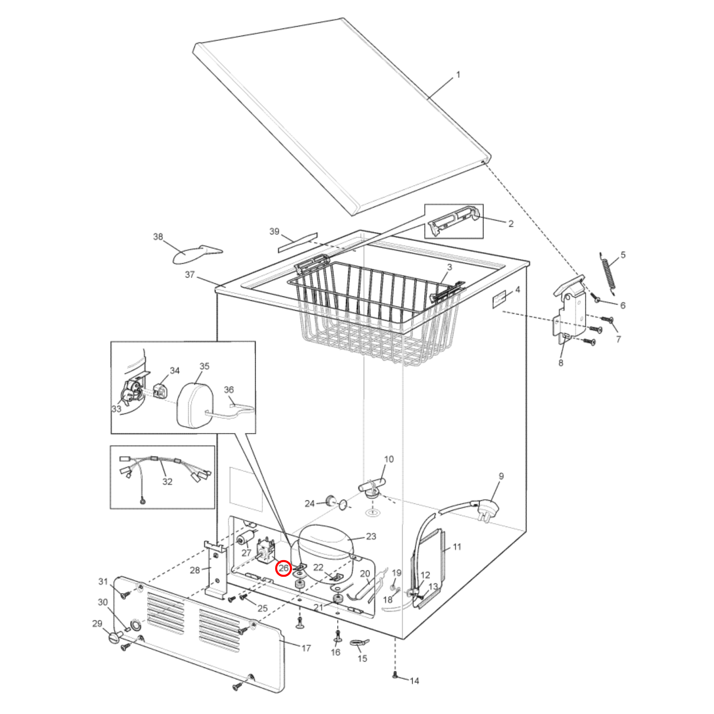 85814114006 Kelvinator, Westinghouse Fridge Danfoss Thermostat - 077B2061, 1411400