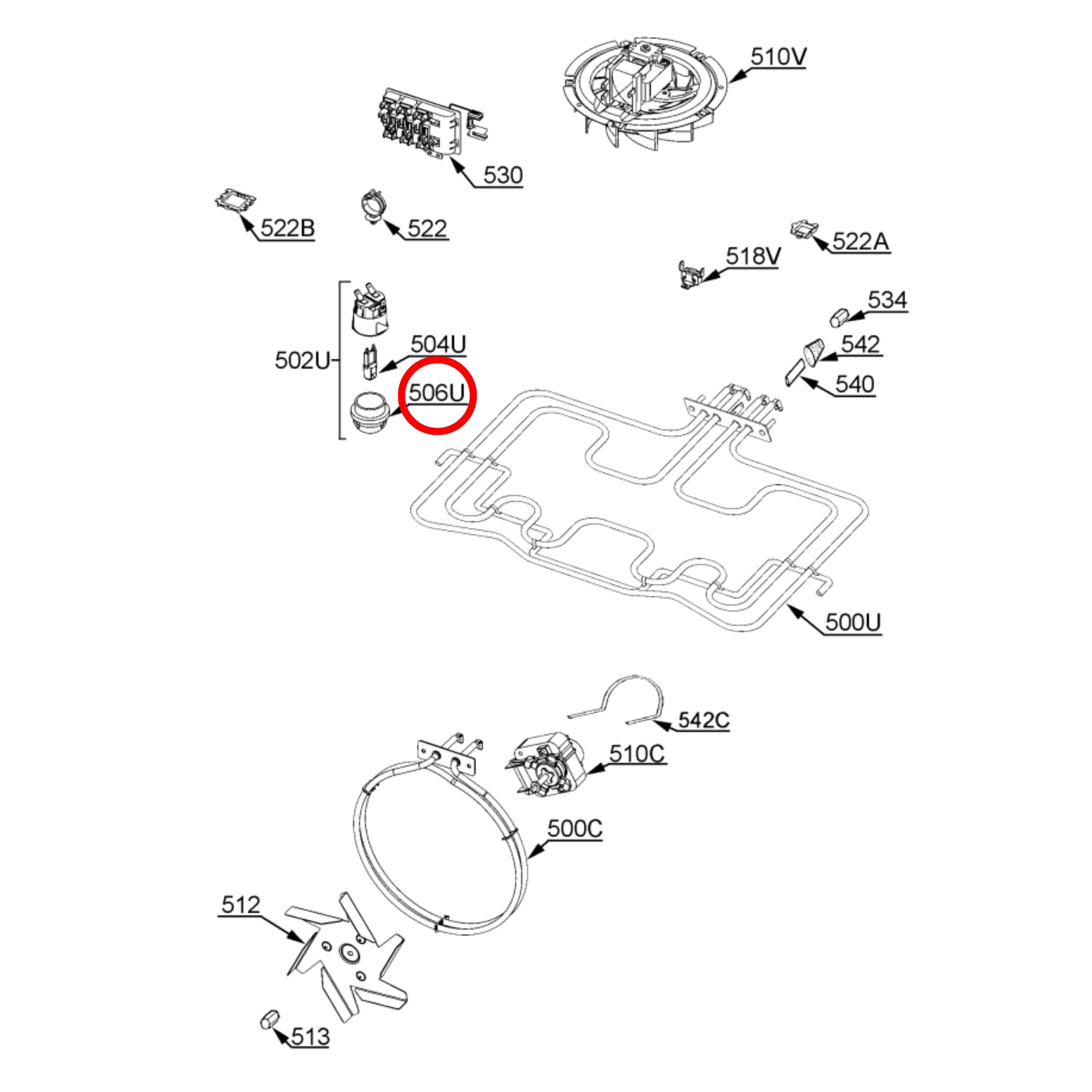 8087690015 AEG, Electrolux Oven Top Glass Lamp Cover
