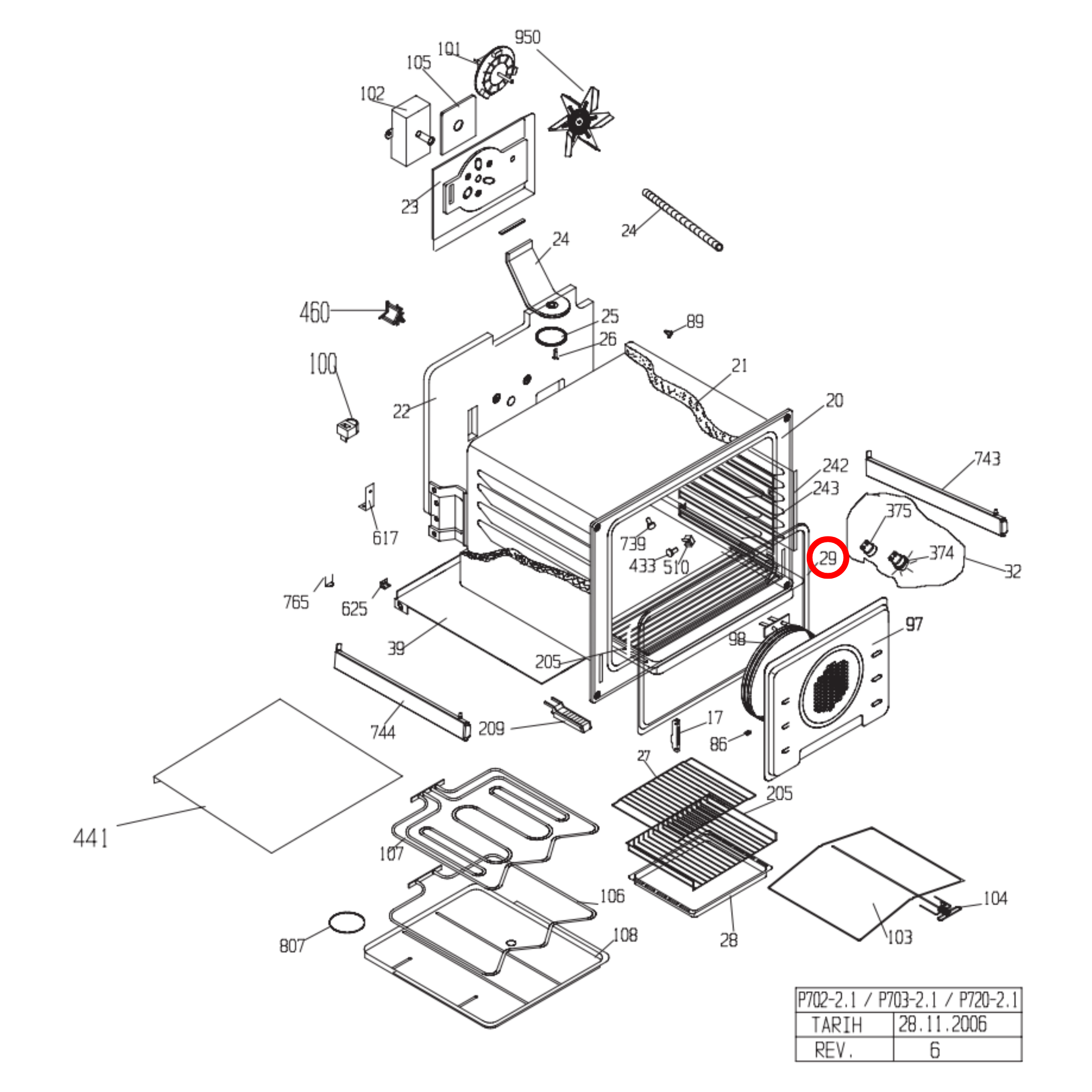 255100045 Damani, Euromaid, IAG, Omega Oven Door Seal - 12380050