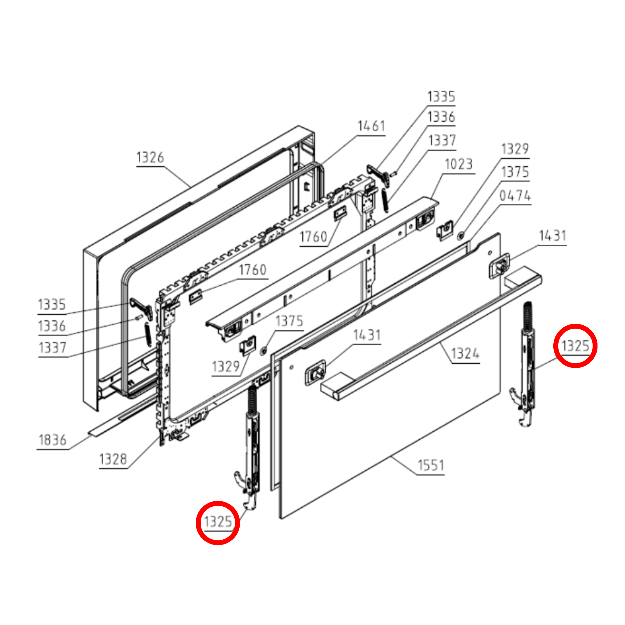 458359 Asko, Gorenje Oven Door HingeSoft Close Pair