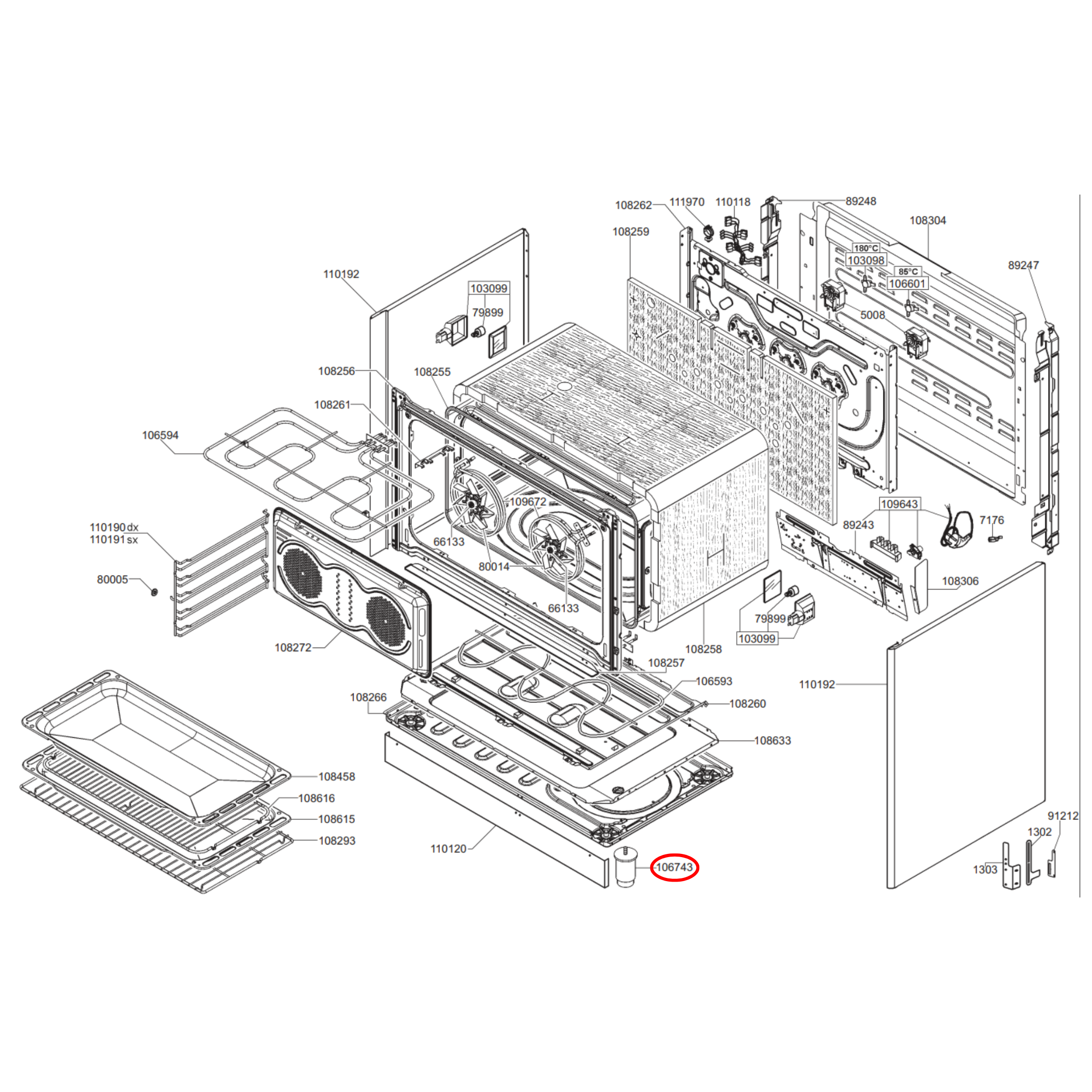 695770496 Smeg Oven Adjustable Foot - 695770309
