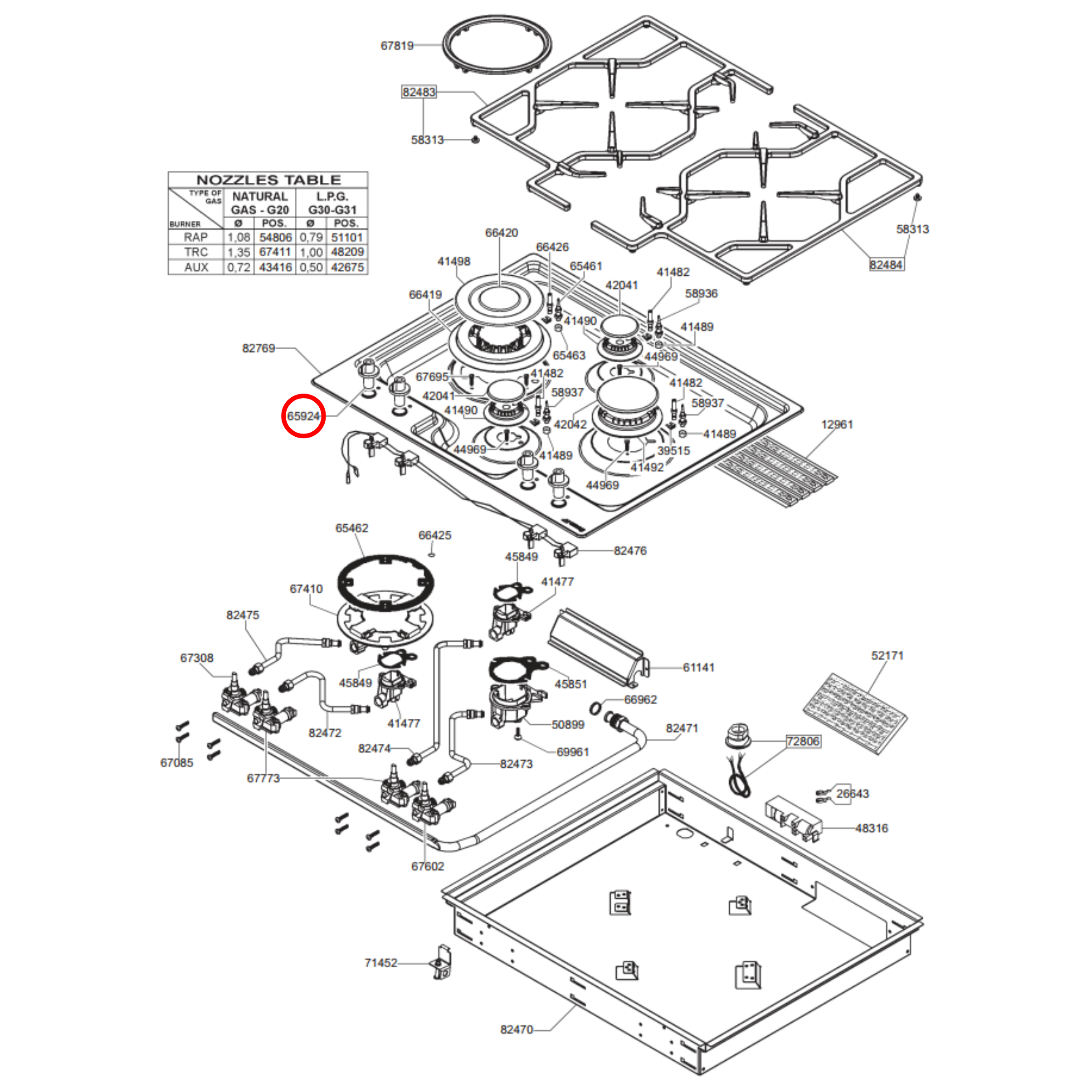 694975447 Smeg Cooktop Knob