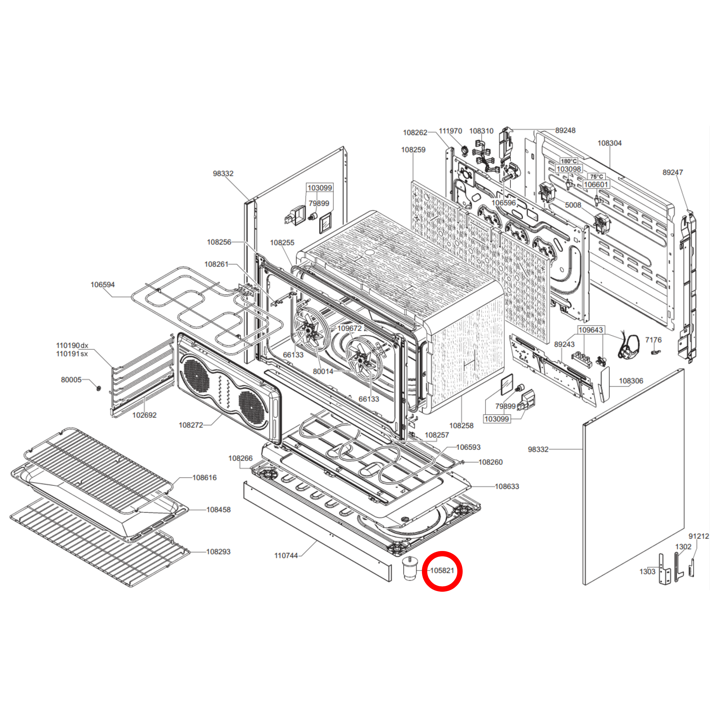 695770490 Smeg Oven Adjustable Foot