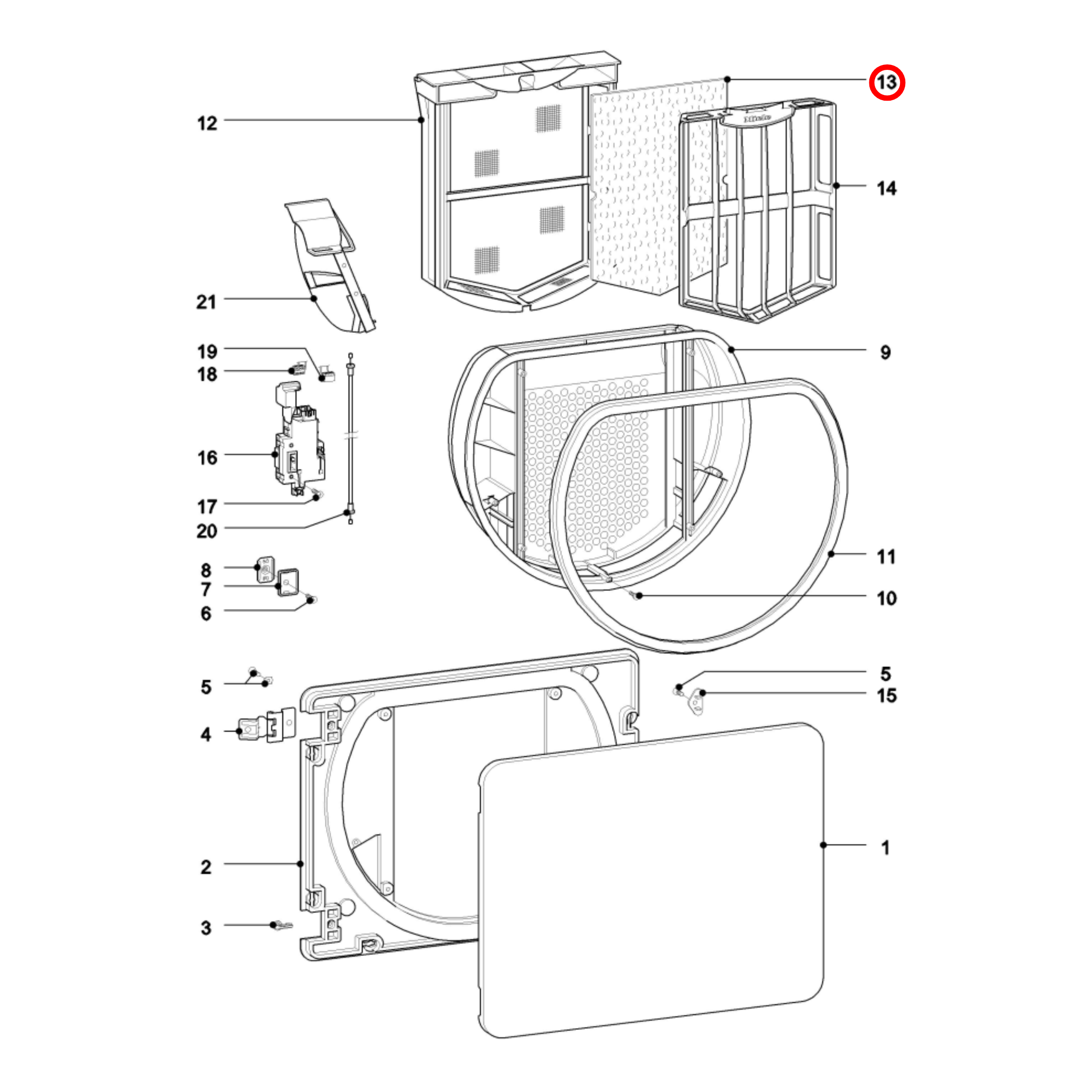 6057930 Miele Dryer Front Sponge Lint Filter - 9688381