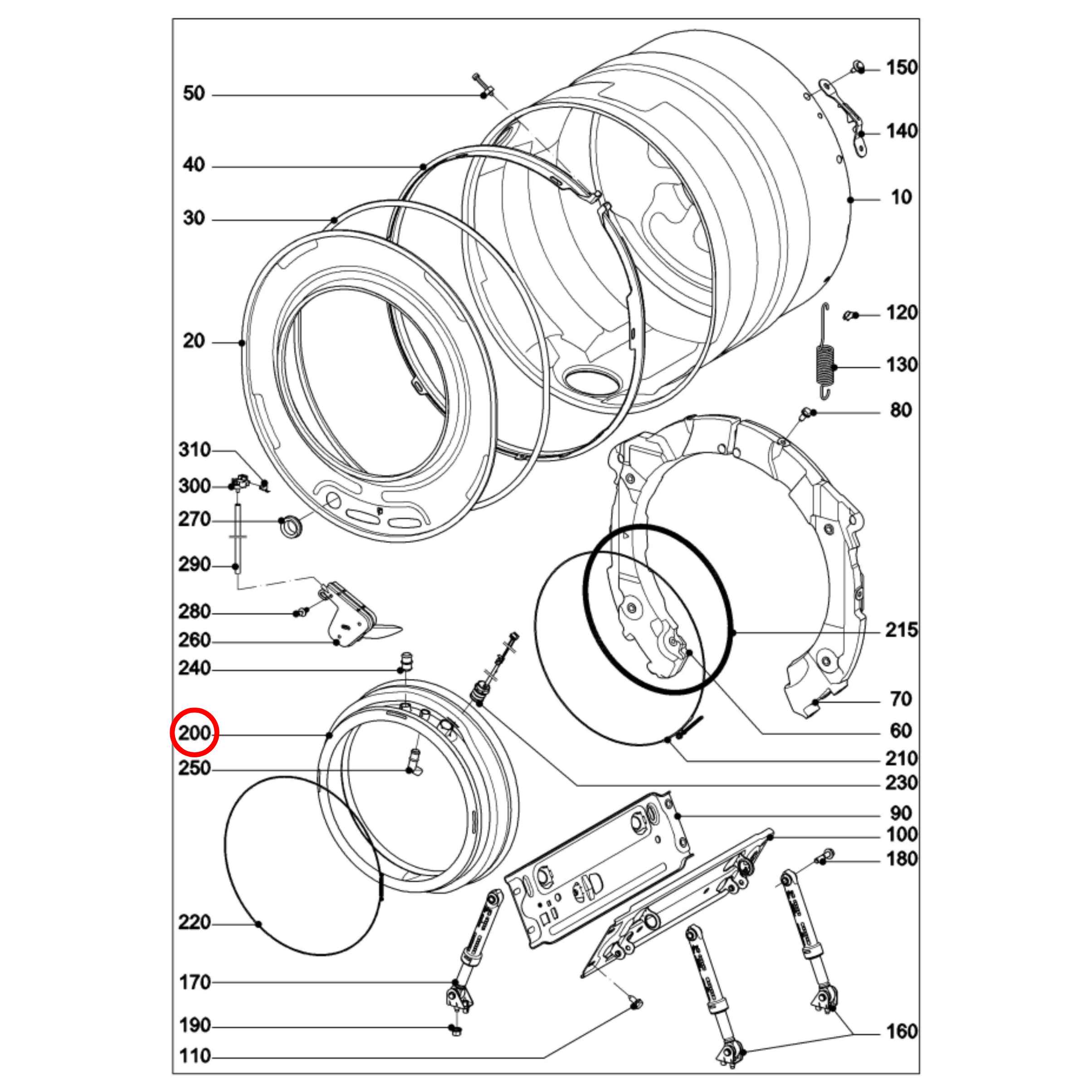11086760 Miele Washing Machine Door Seal - 09046450