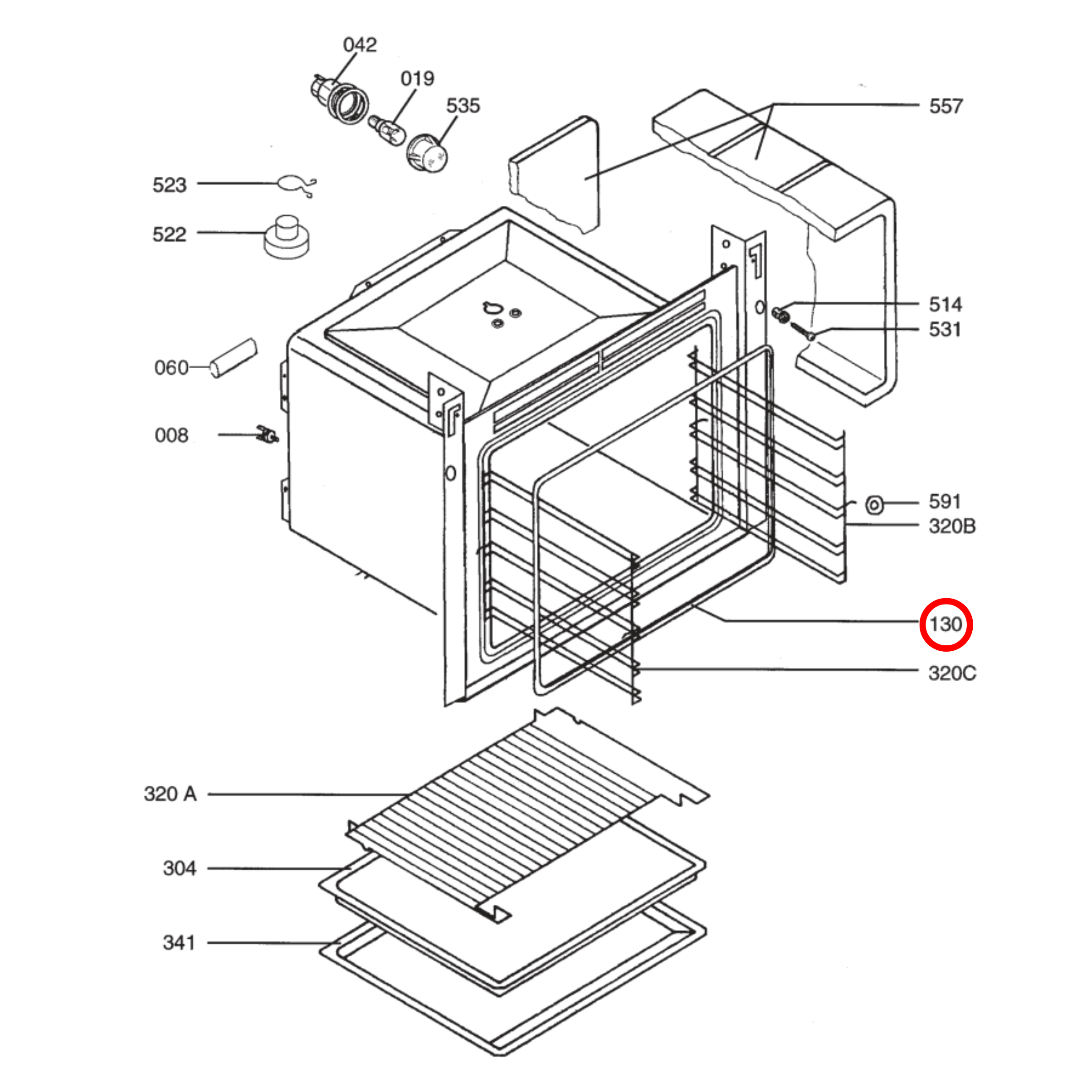 3873918019 AEG Pyrolytic Oven Door Seal
