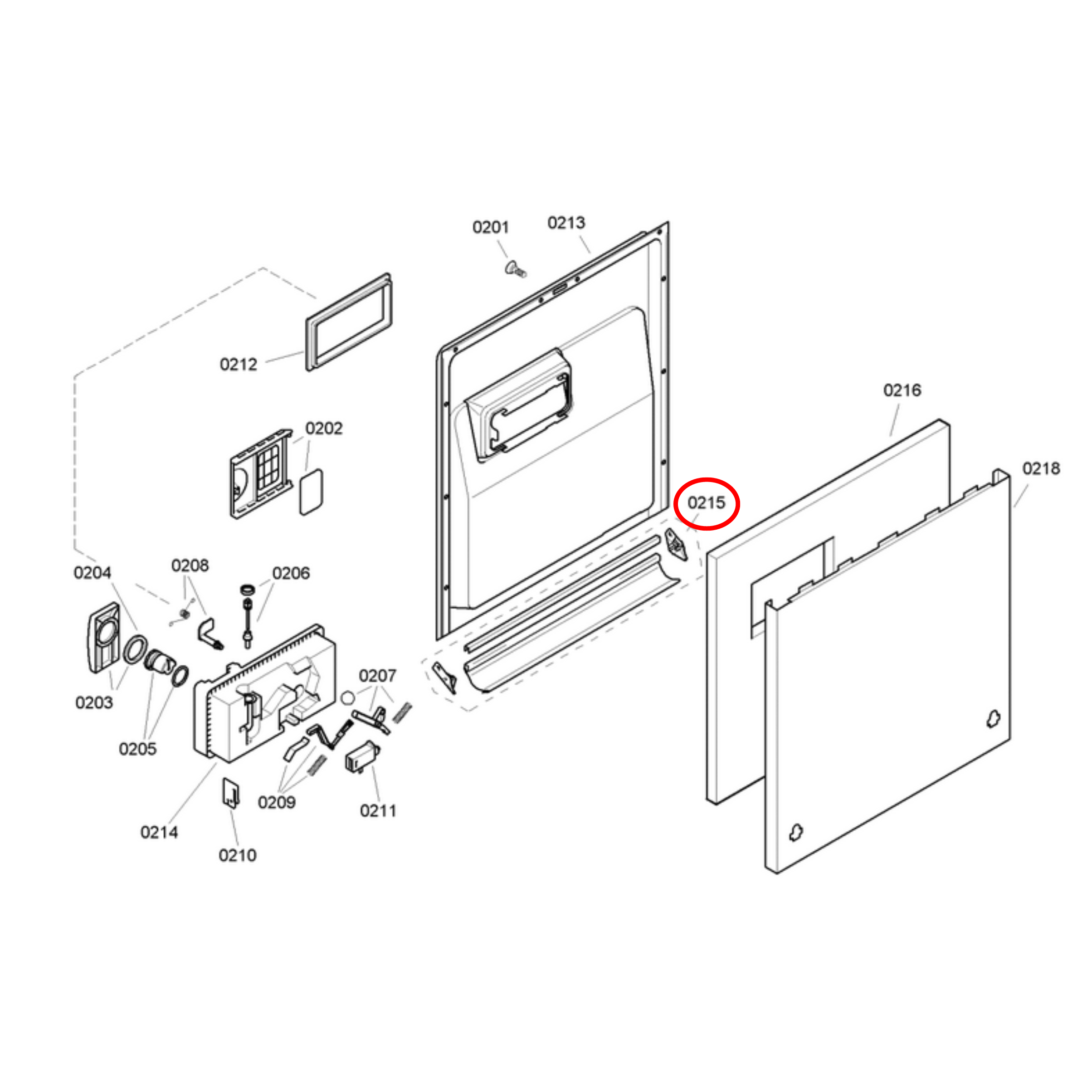 00298534 Bosch Dishwasher Bottom Door Seal - 00432490