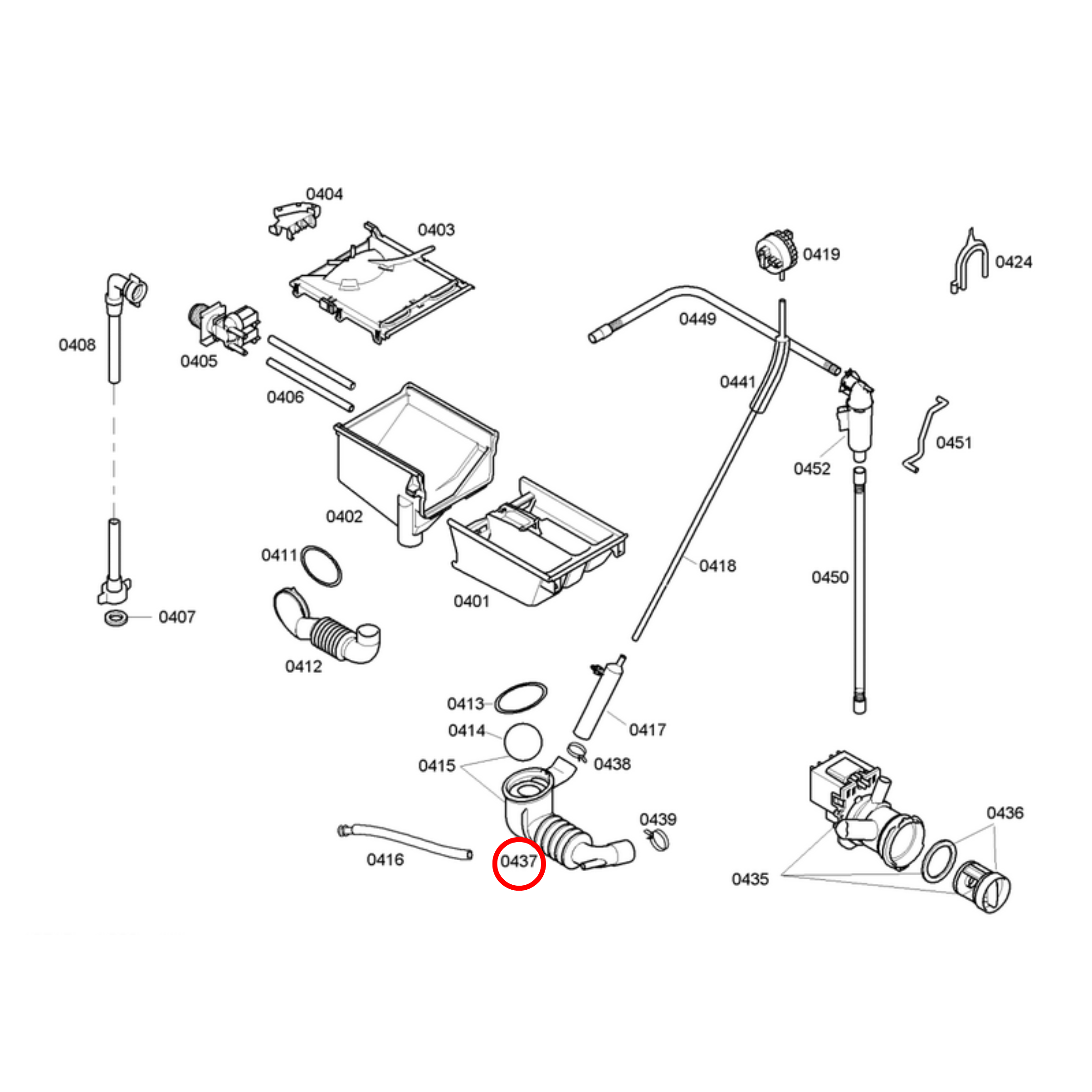 00494562 Bosch Washing Machine Eco Sump Hose