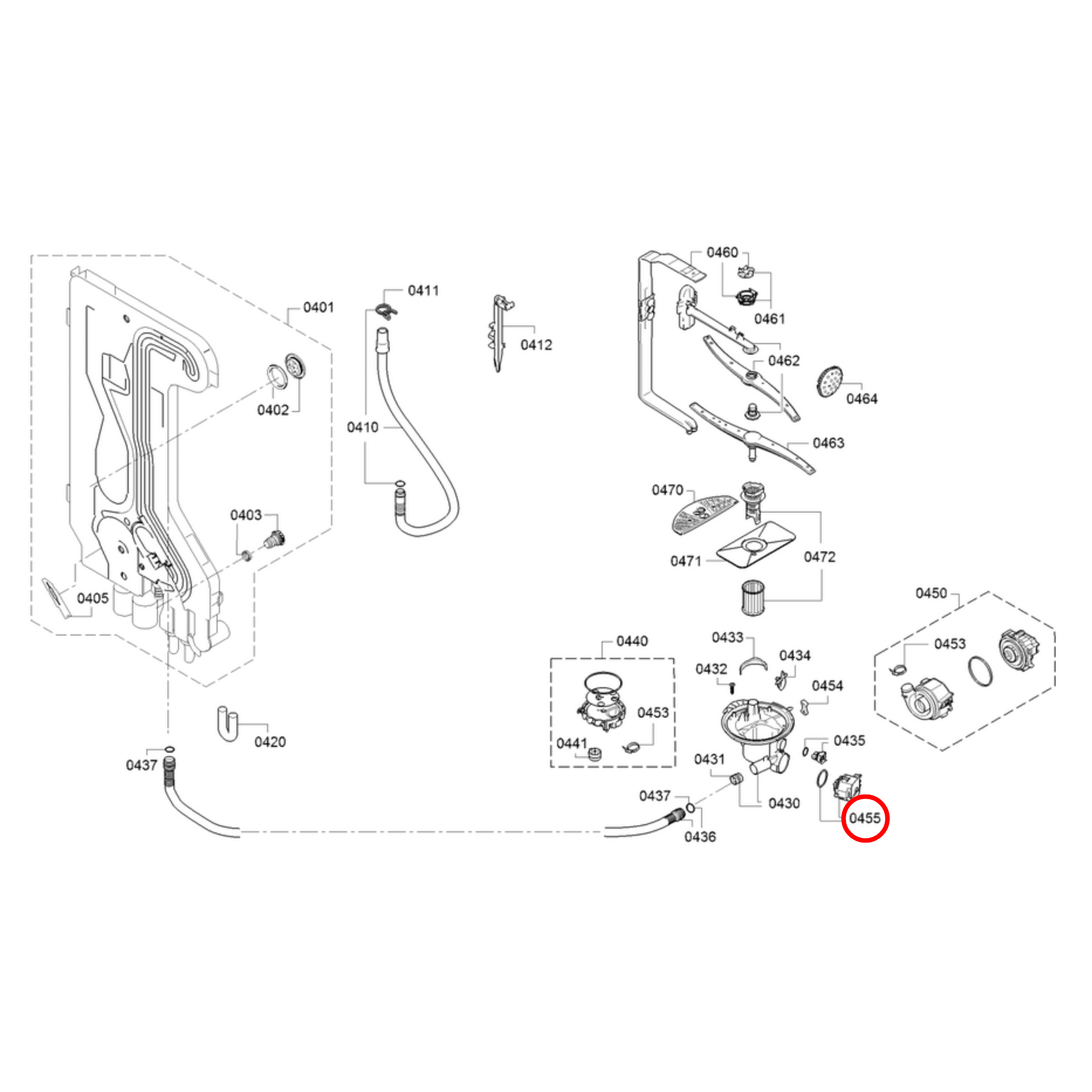00620774 Bosch, Neff Dishwasher Drain Pump