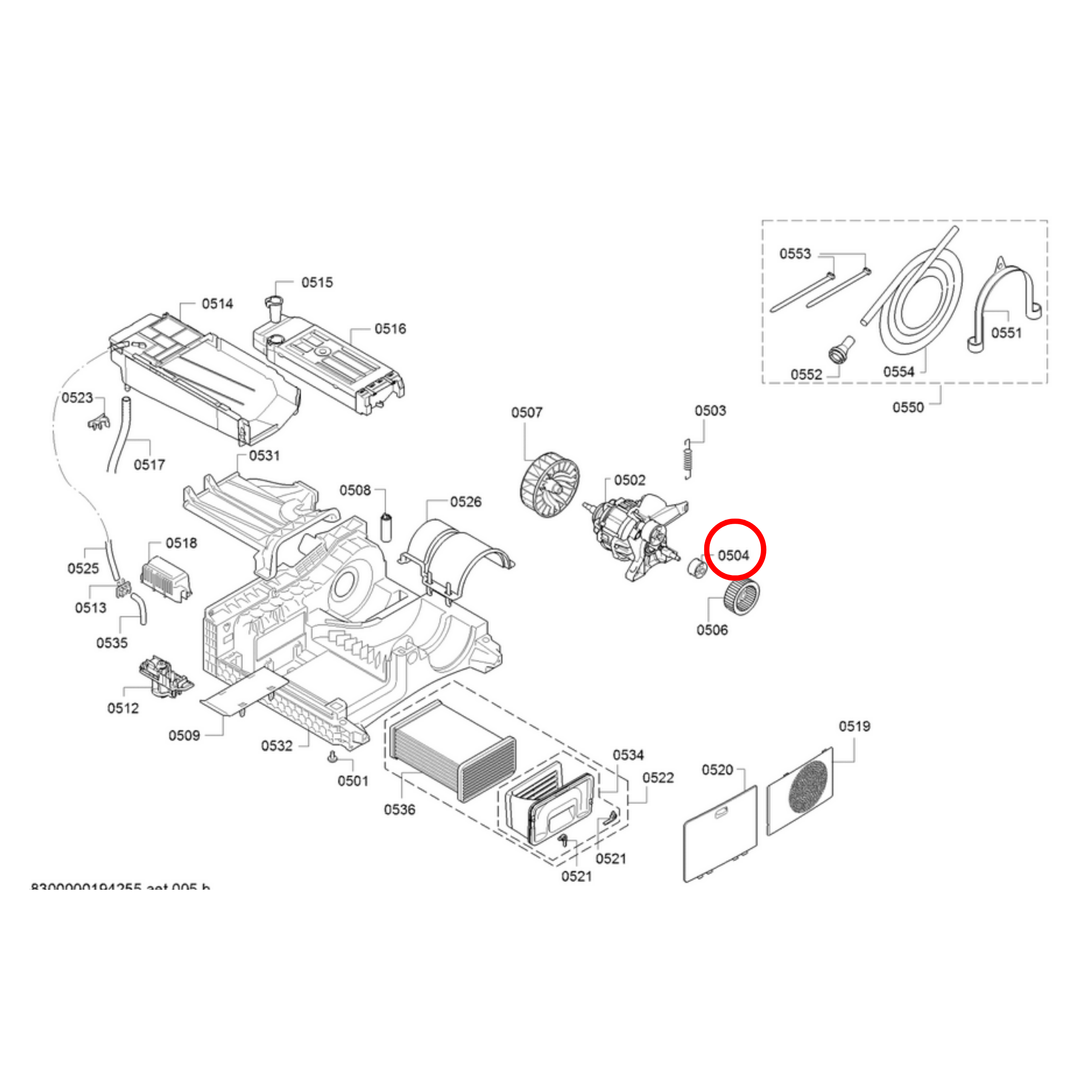00632045 Bosch Dryer Motor Tension Roller