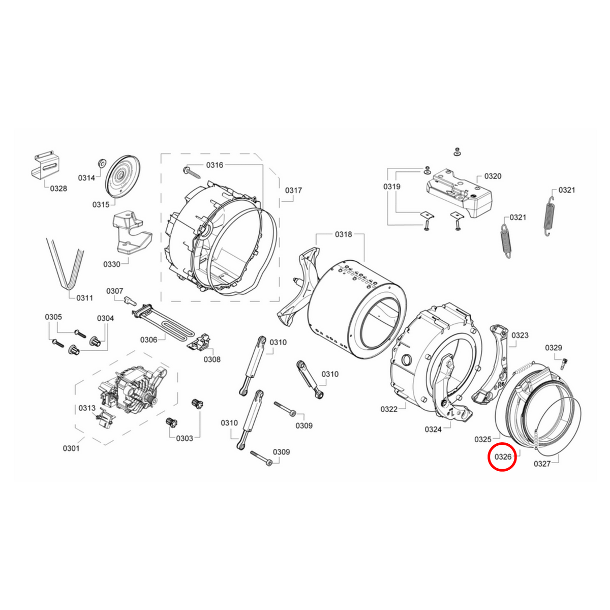 00778589 Bosch Washing Machine Door Gasket - 00686730