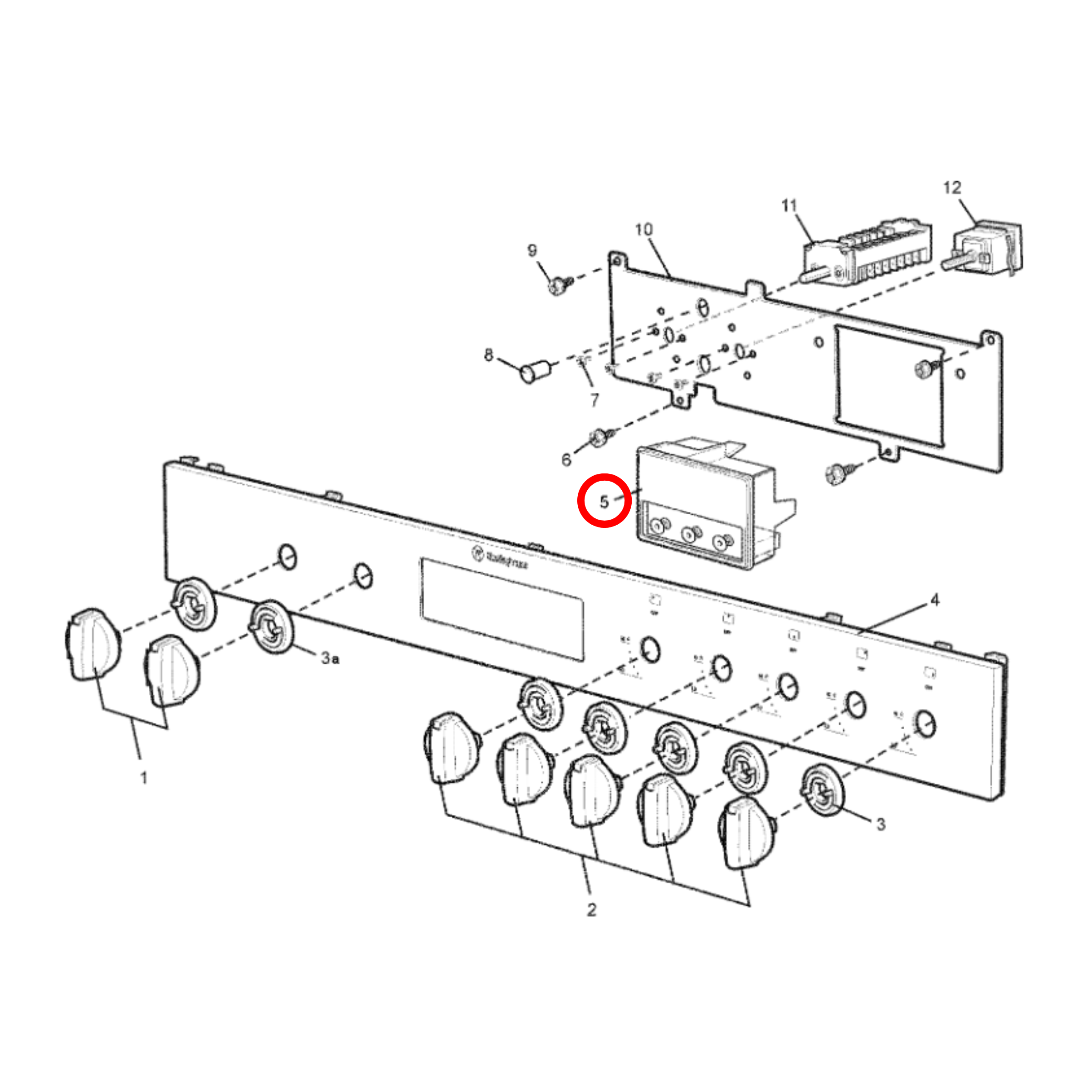85806300010897 Westinghouse Oven Clock 3 Touch Buttons - 0630001087, 0630001089