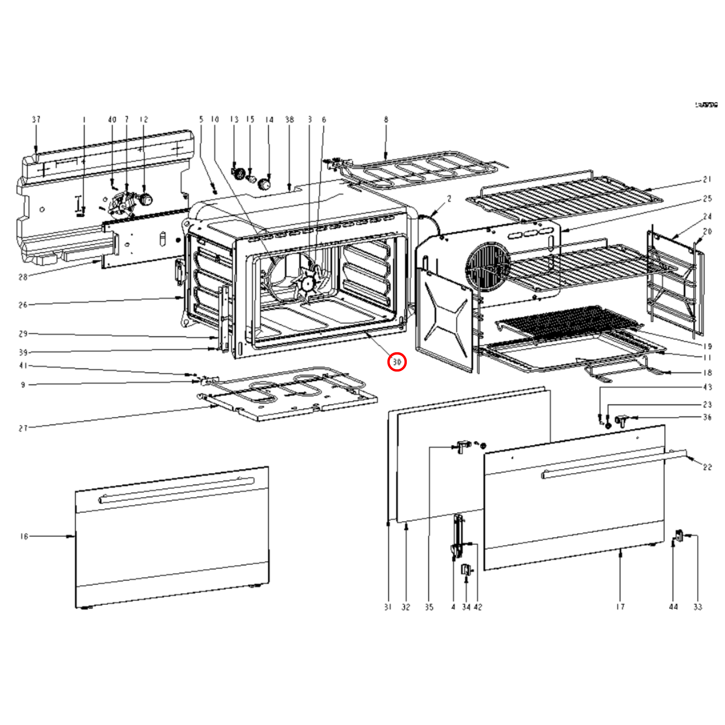 090118009904R Blanco Oven Door Seal