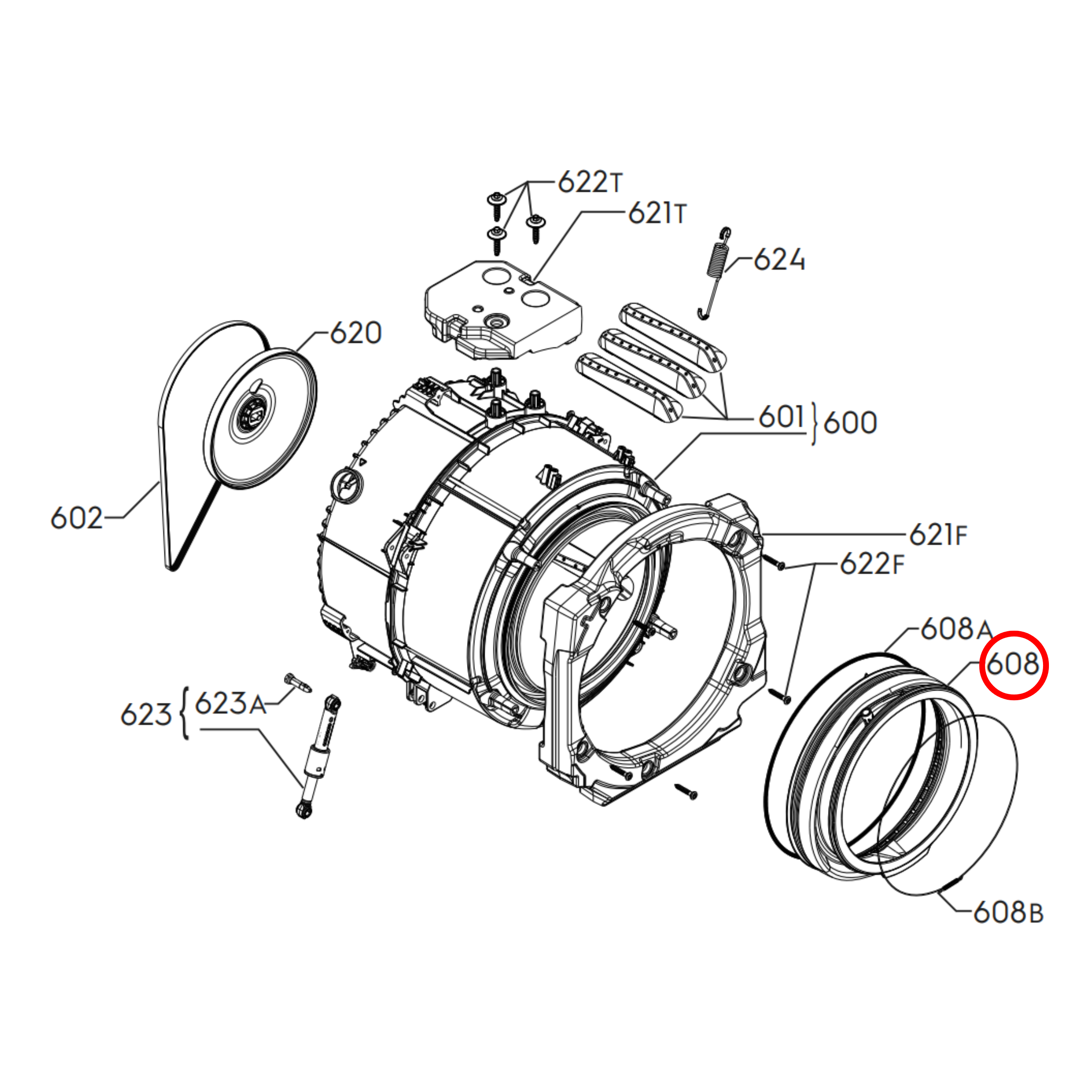 140004668145 AEG Washing Machine Door Seal