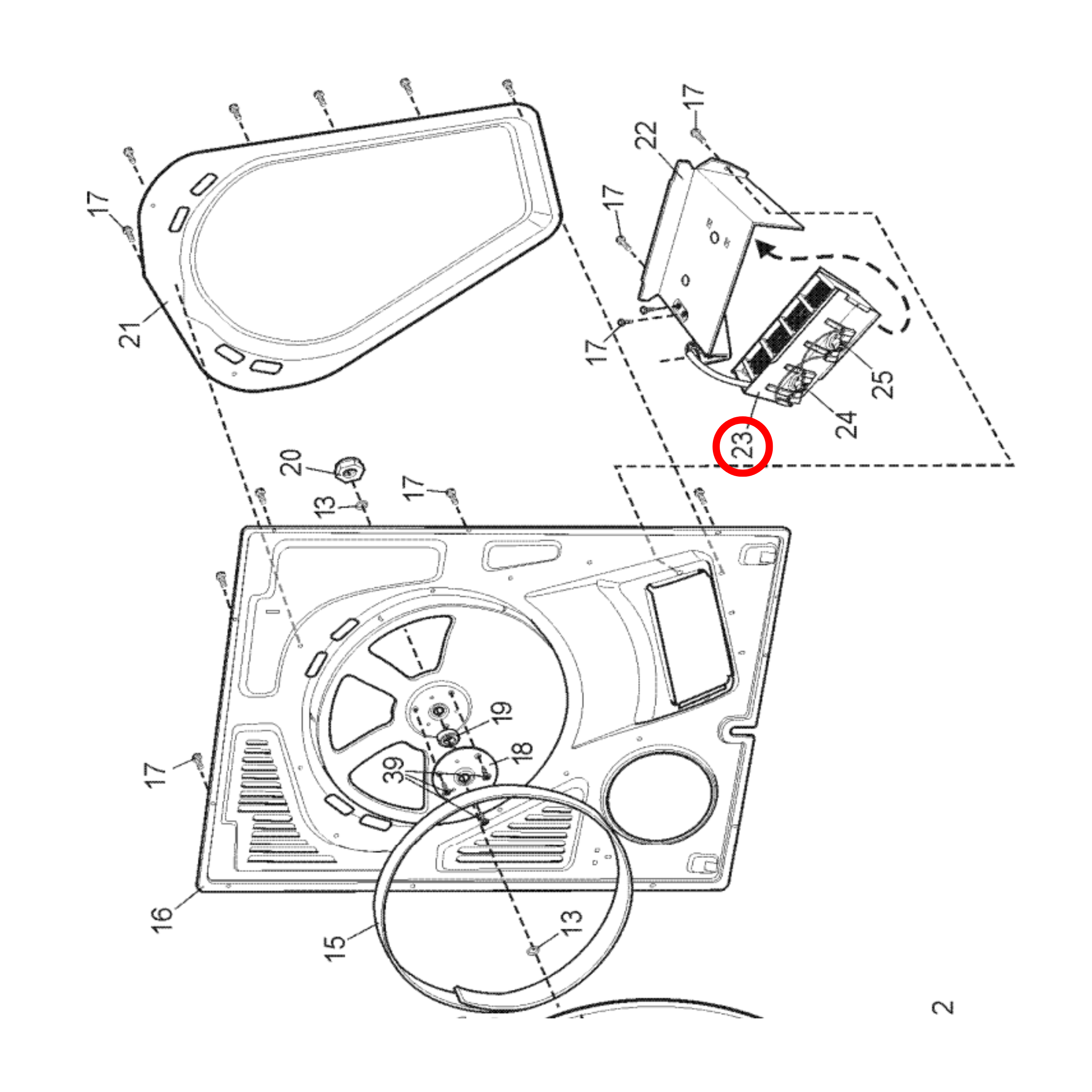 140132935010 Electrolux, Simpson, Westinghouse Dryer Heating Element 2100W - 0353300002, A13293501