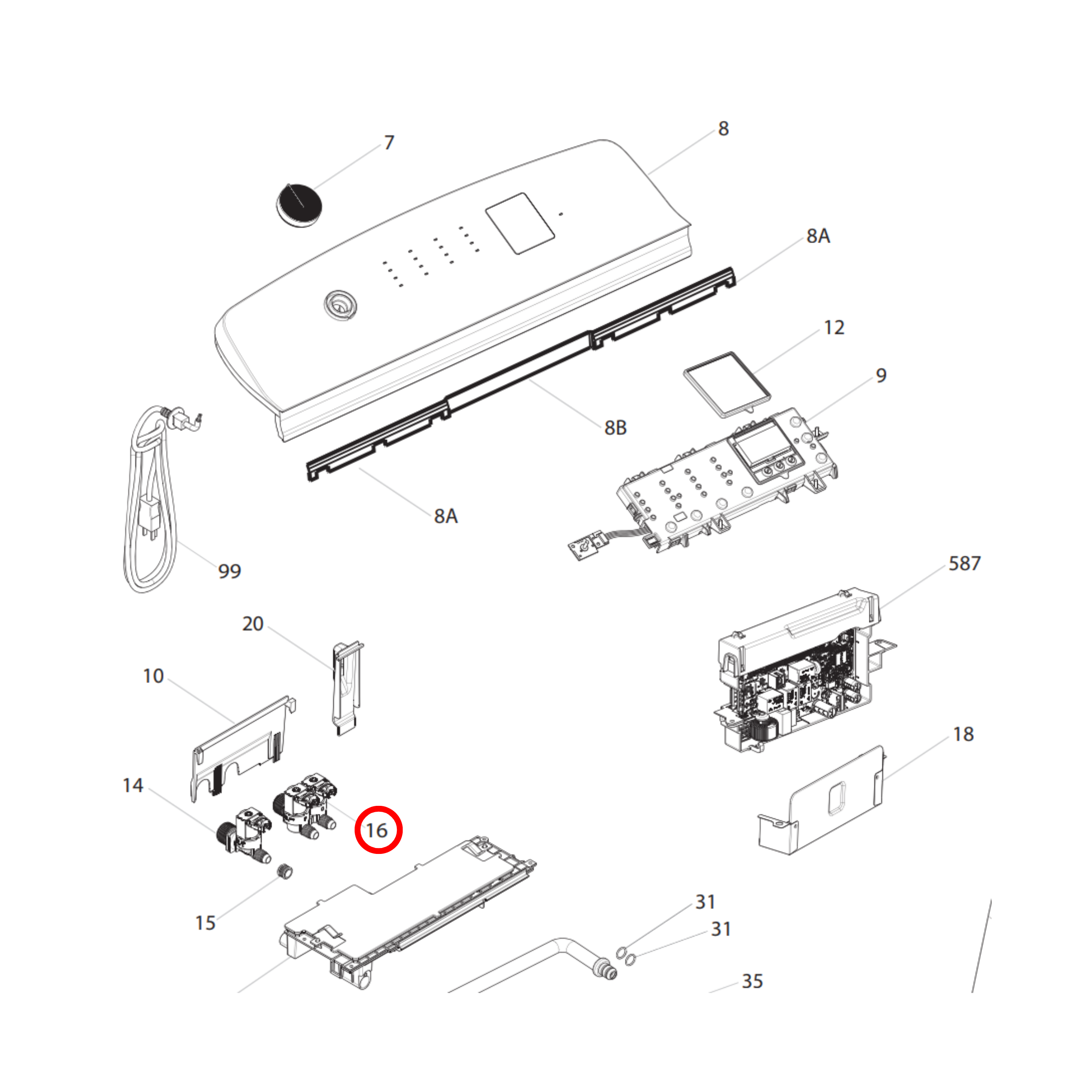 140207156039 Westinghouse Top Load Washing Machine Dual Cold Inlet Valve