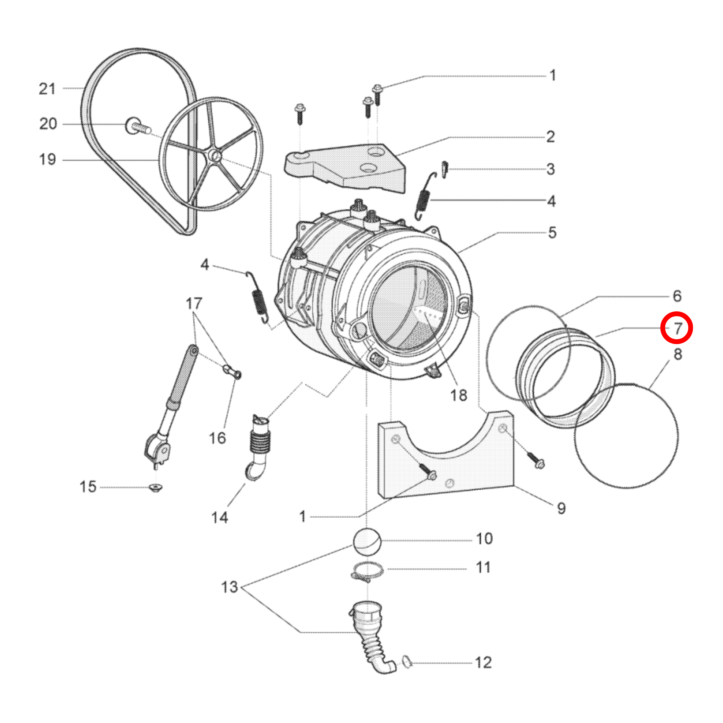 C00303520 Ariston Washing Machine Door Seal - A303520, 482000023456