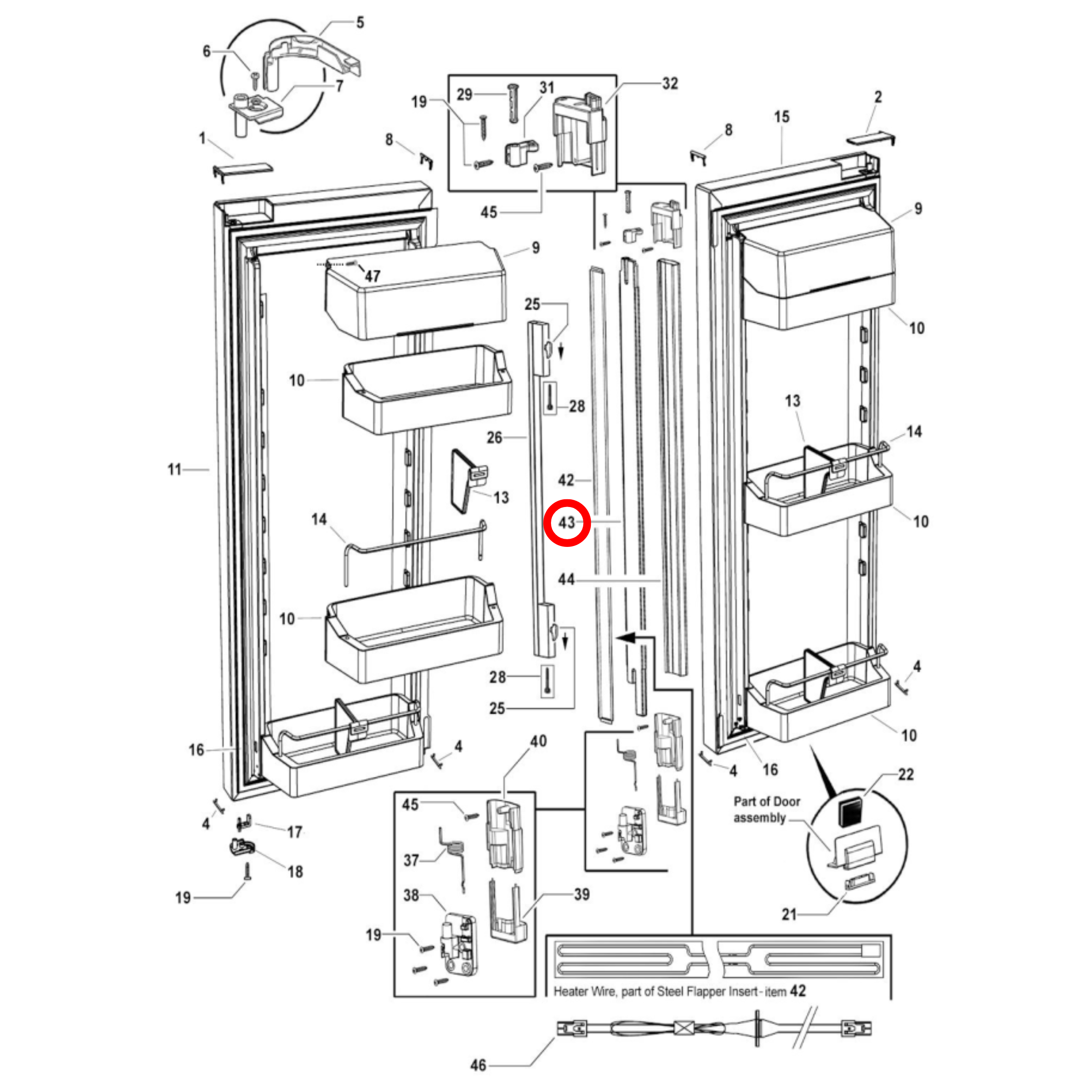 837042 Fisher & Paykel Fridge Insulation Flapper