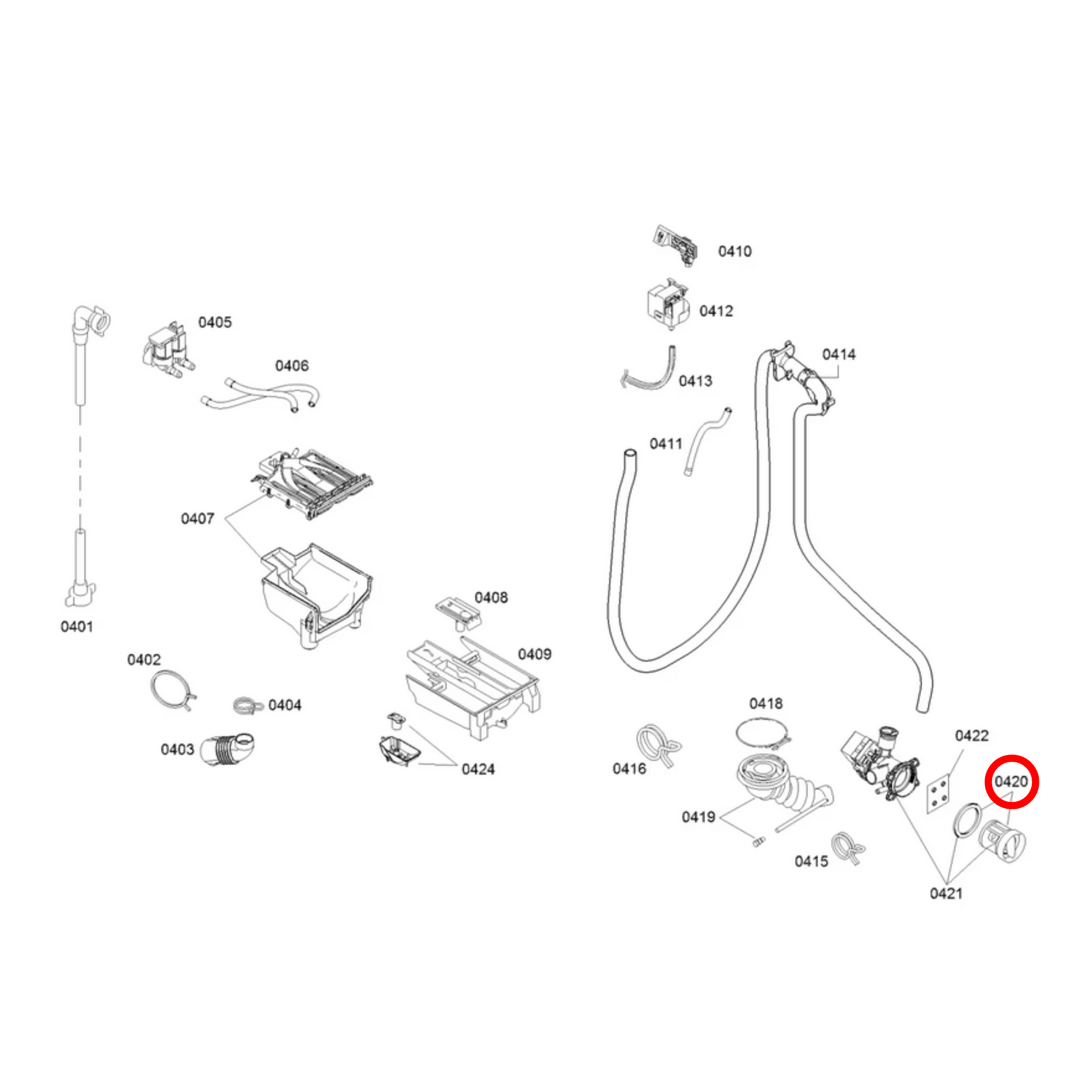 12049702 Bosch Washing Machine Drain Pump Fluff Filter