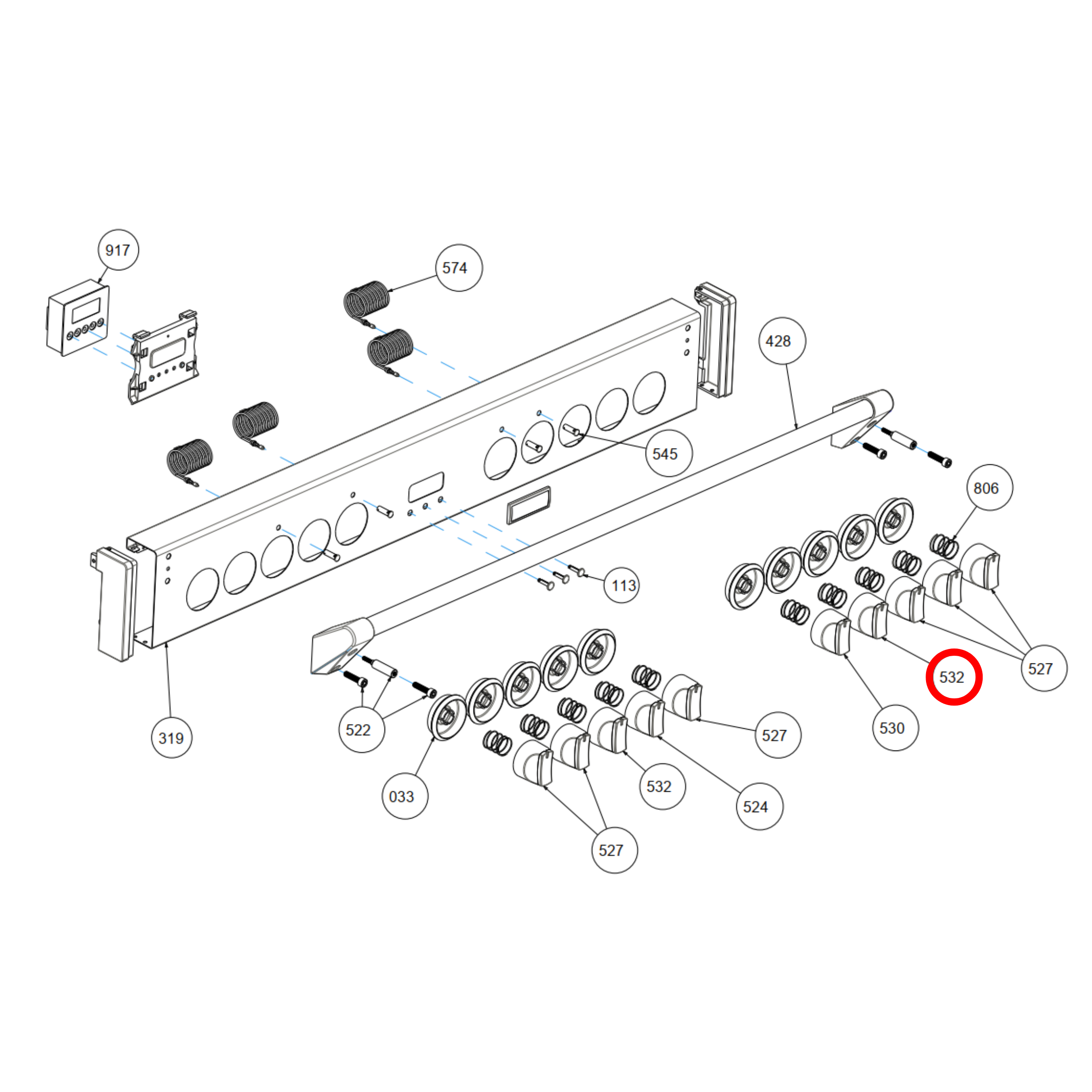 082585706 Belling Oven Function Fan Knob