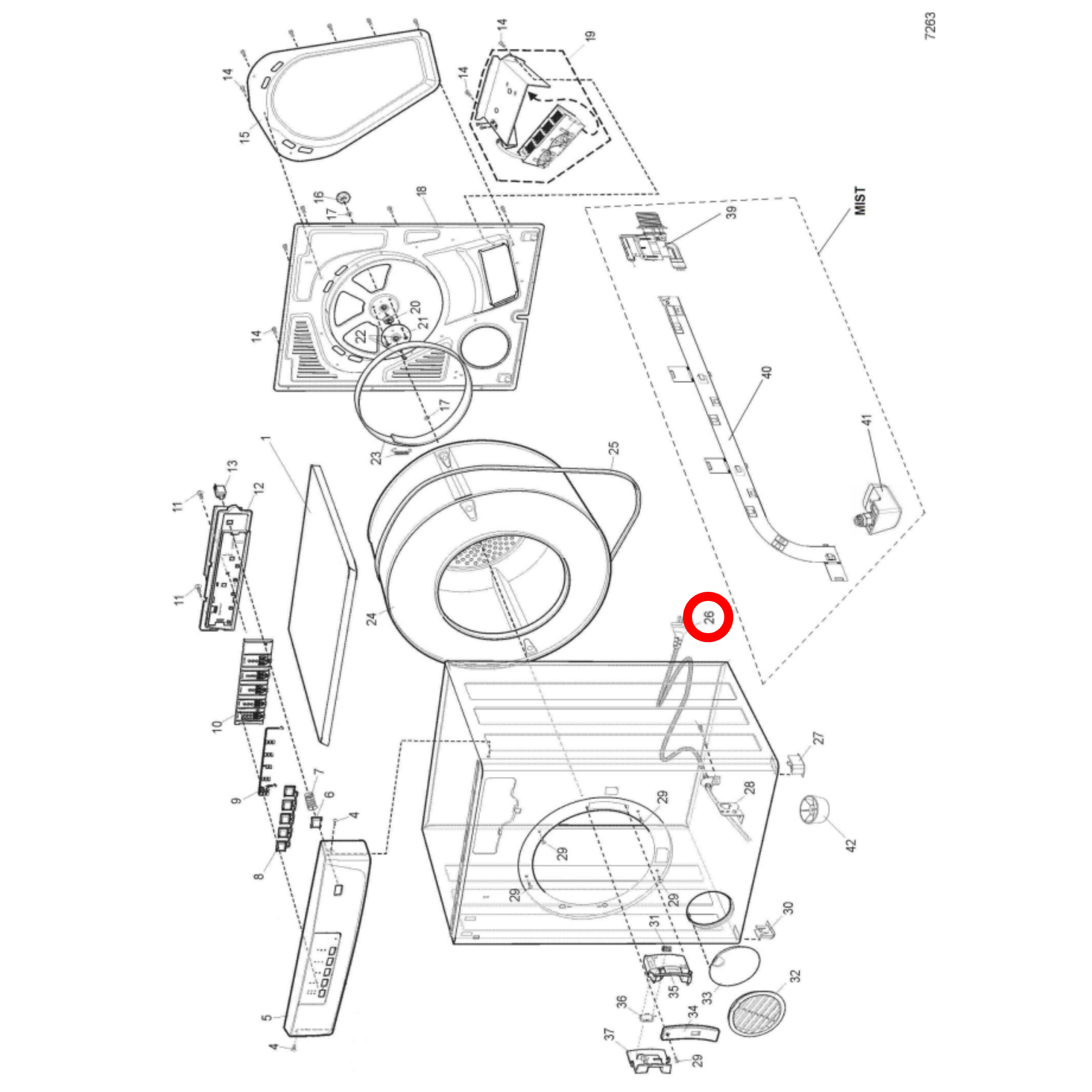 4055725495 Electrolux, Simpson, Westinghouse Dryer Power Cord - 0215300059