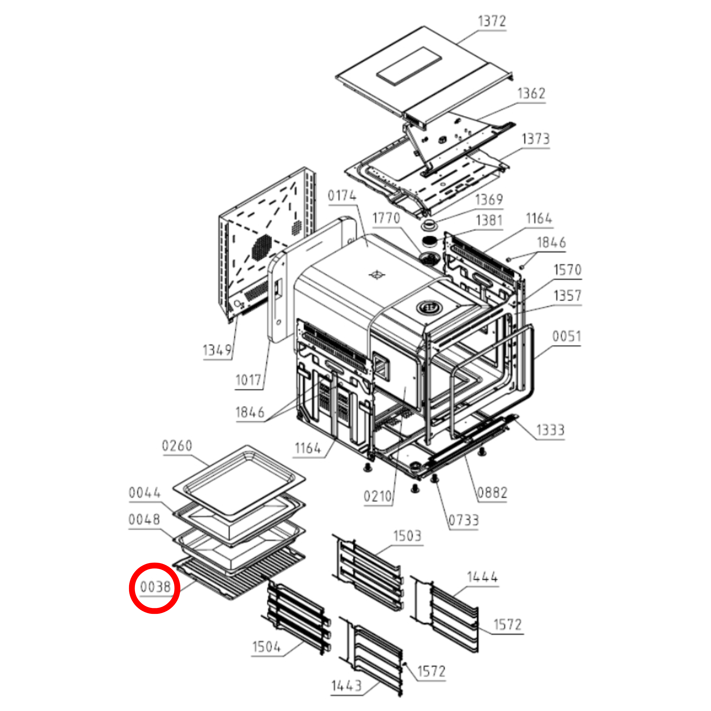 933268 Asko Oven Wire Shelf Rack - 495914