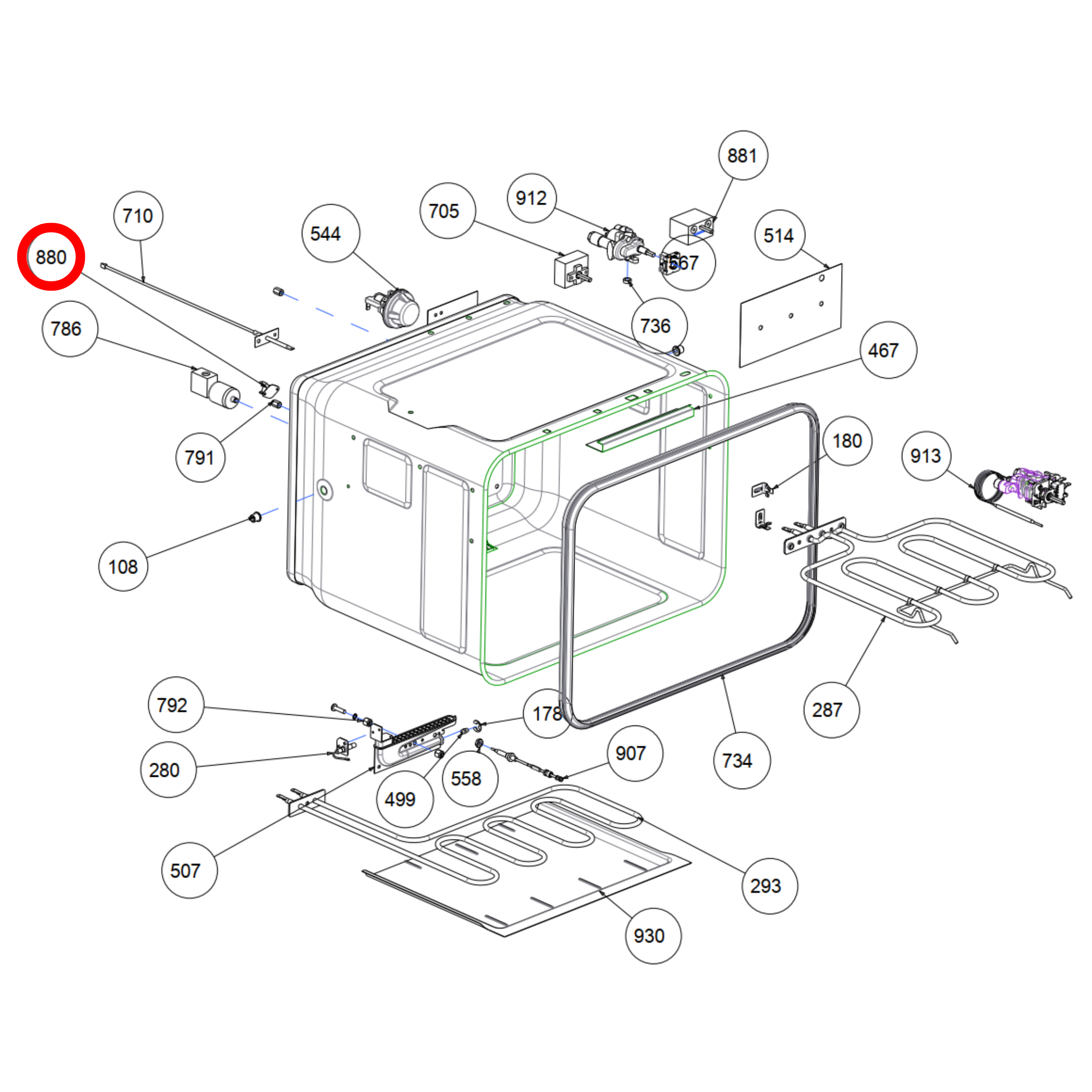 082808901 Belling Oven Thermal Cut Out 100C