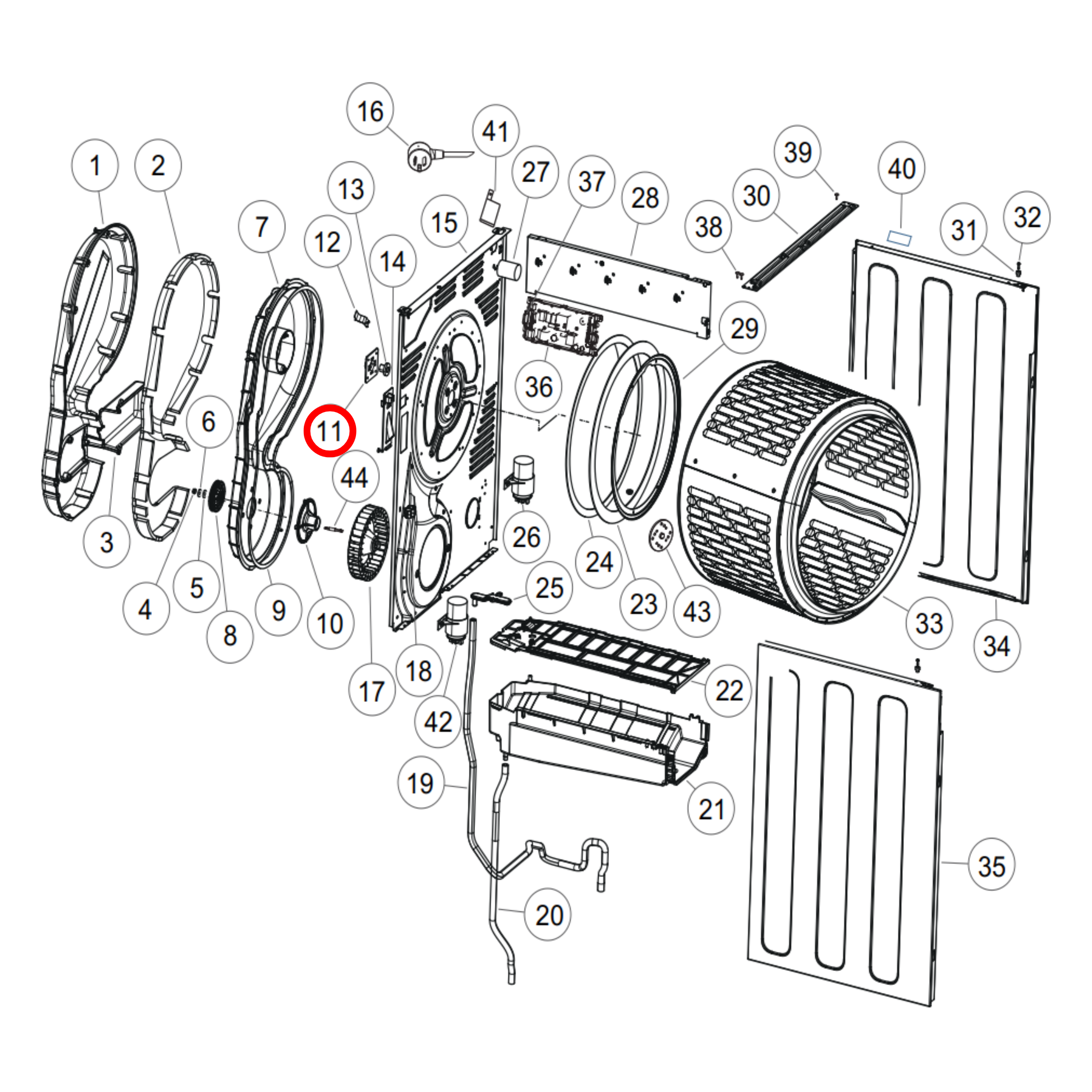 H0180100357 Fisher & Paykel Dryer Drum Bearing Housing