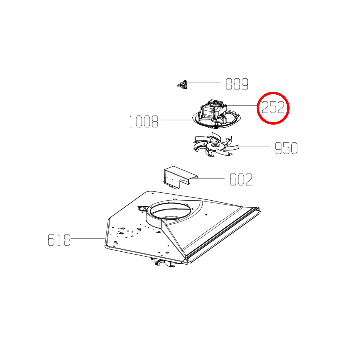 Genuine Baumatic Oven Fan Motor 264440128 - view 3
