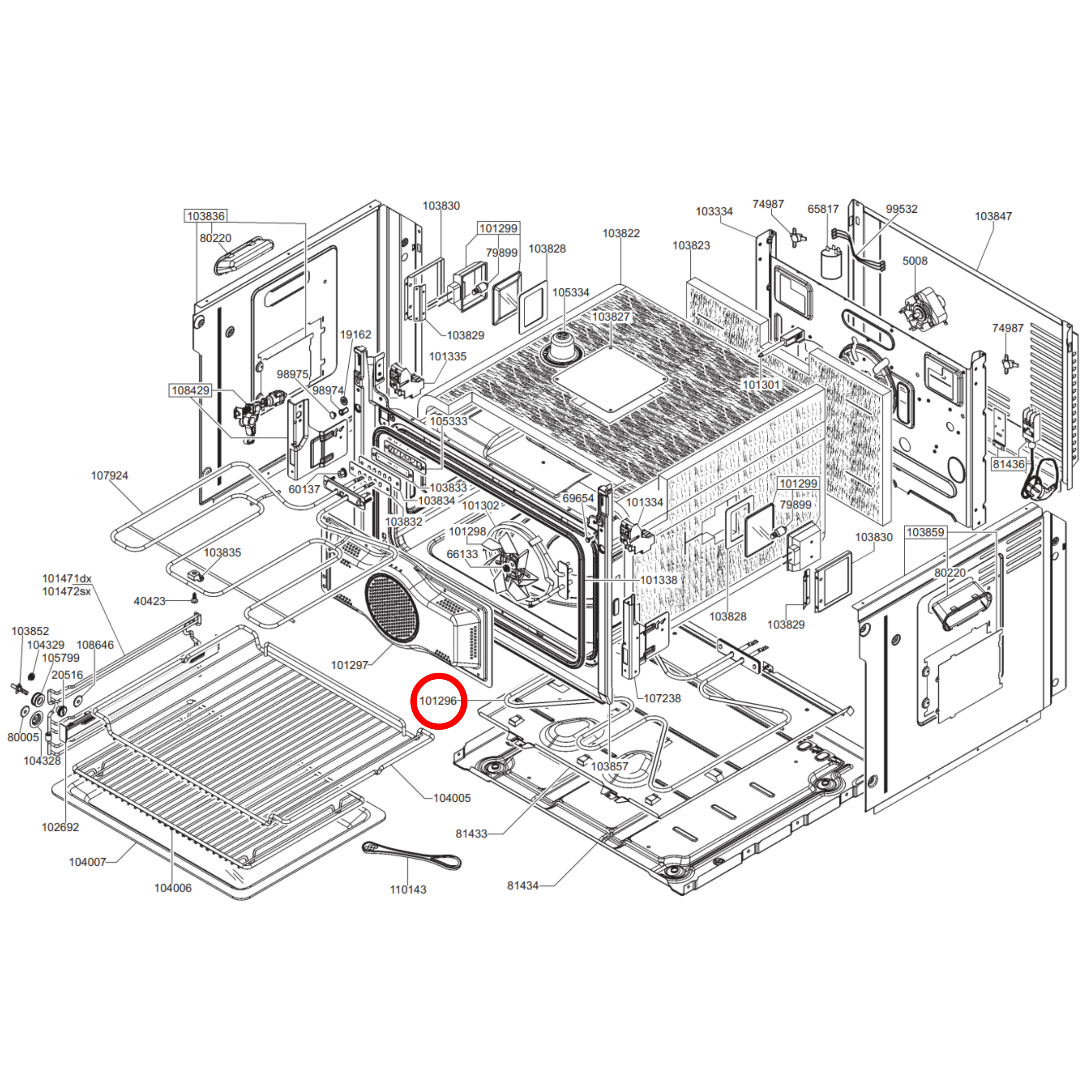 806890837 Smeg Oven Lower Heating Element 1000W