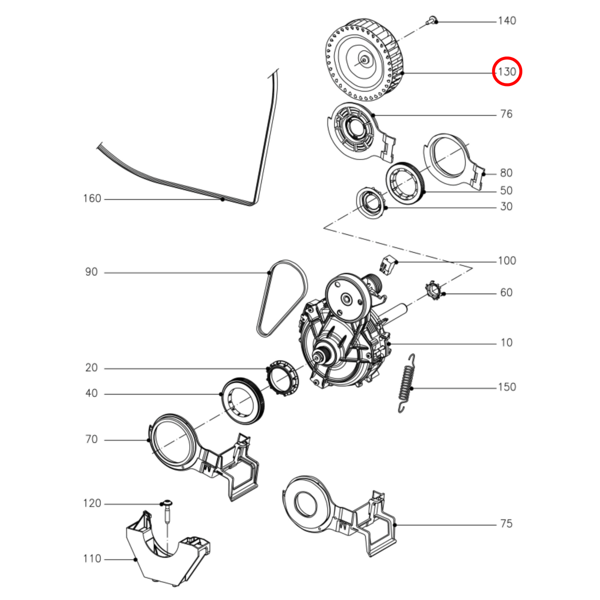 Genuine Miele Dryer Fan Impeller 9327720 - view 3