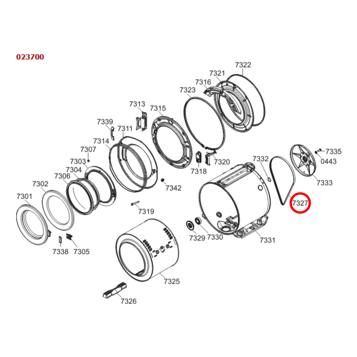 268537 Asko Washing Machine Drive Belt 5EPJ1225