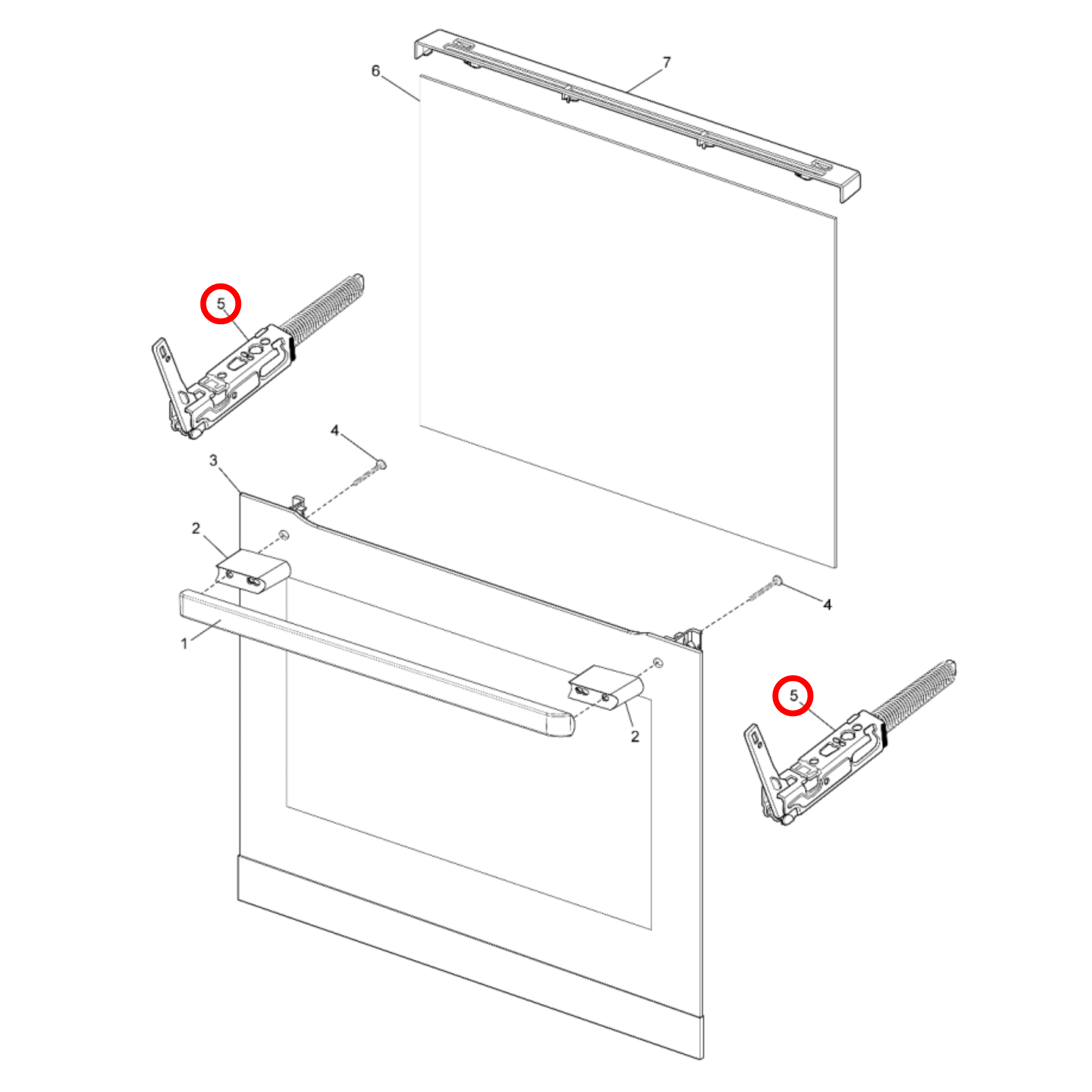 4055549176 Chef, Electrolux, Westinghouse Oven Door Hinge - 387077001