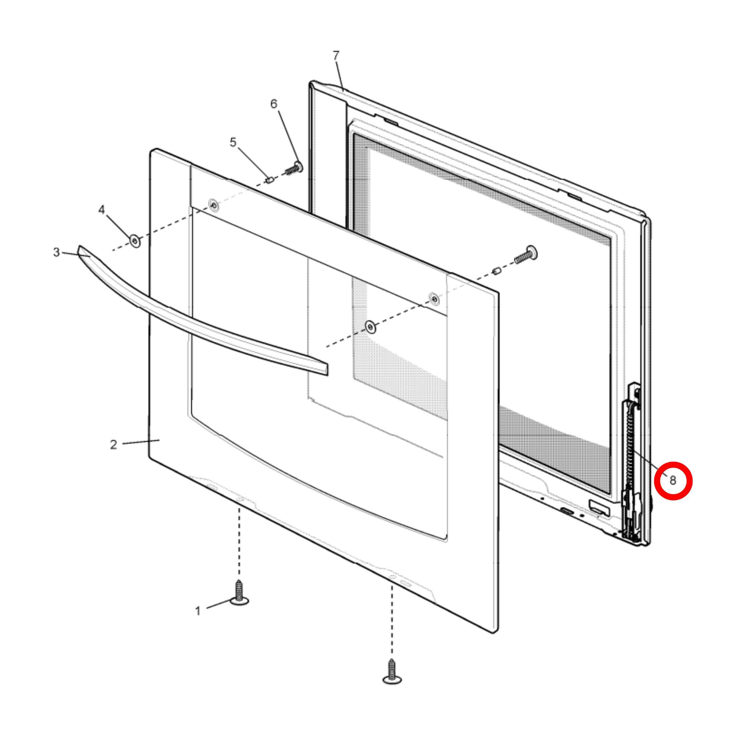 4055574919 Electrolux, Westinghouse Oven Door Hinge Single - 0045001083