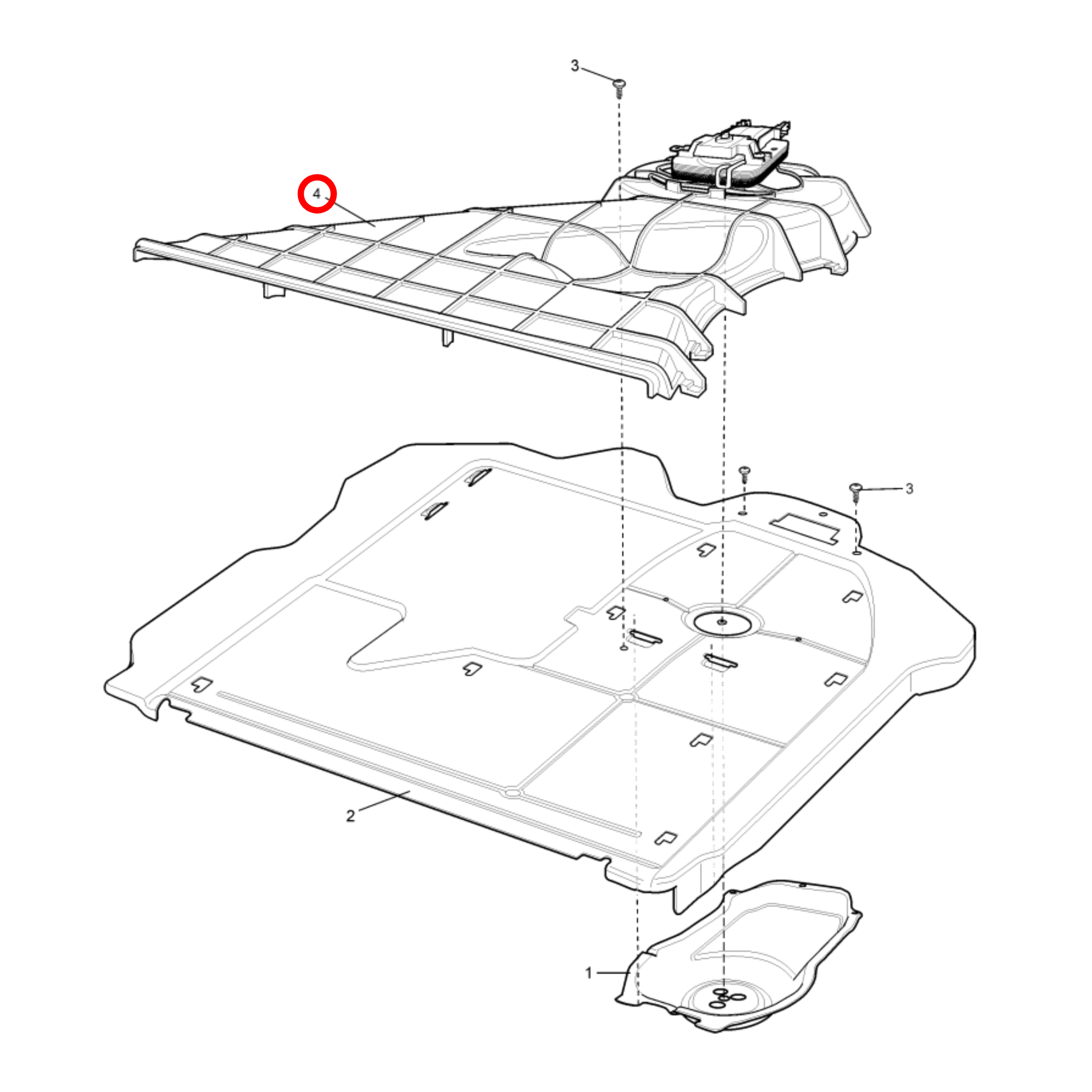4055577169 Electrolux Dual Oven Motor Fan Canopy - 0257001041