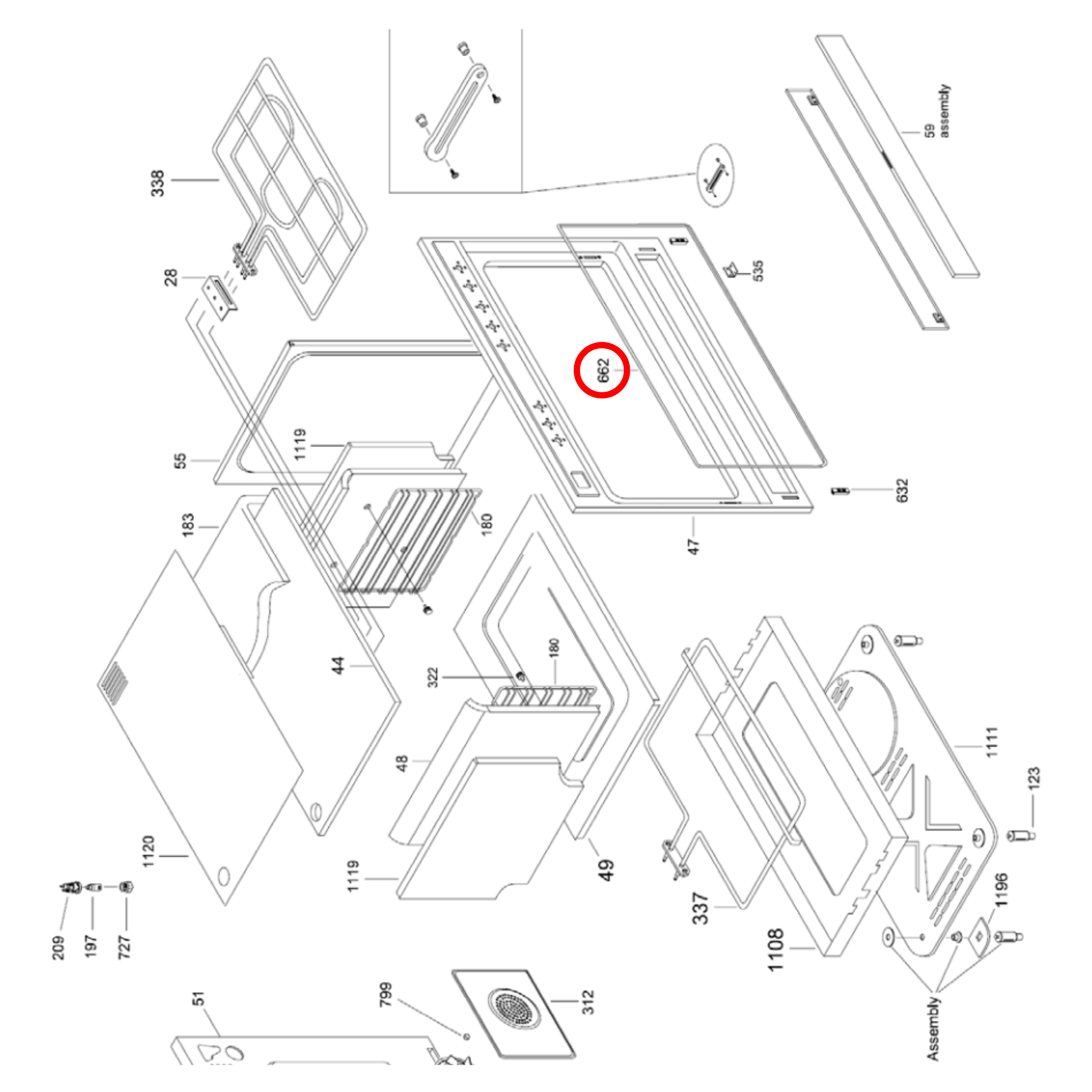 4055918389 Euro, Westinghouse Oven Door Seal - ET403444, ET405277