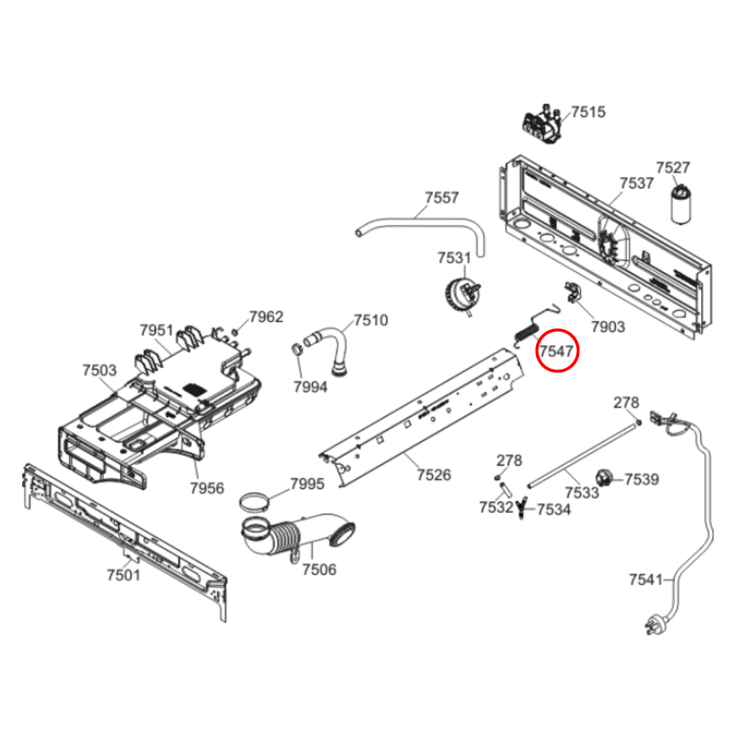 413175 Asko Washing Machine Balancing Spring