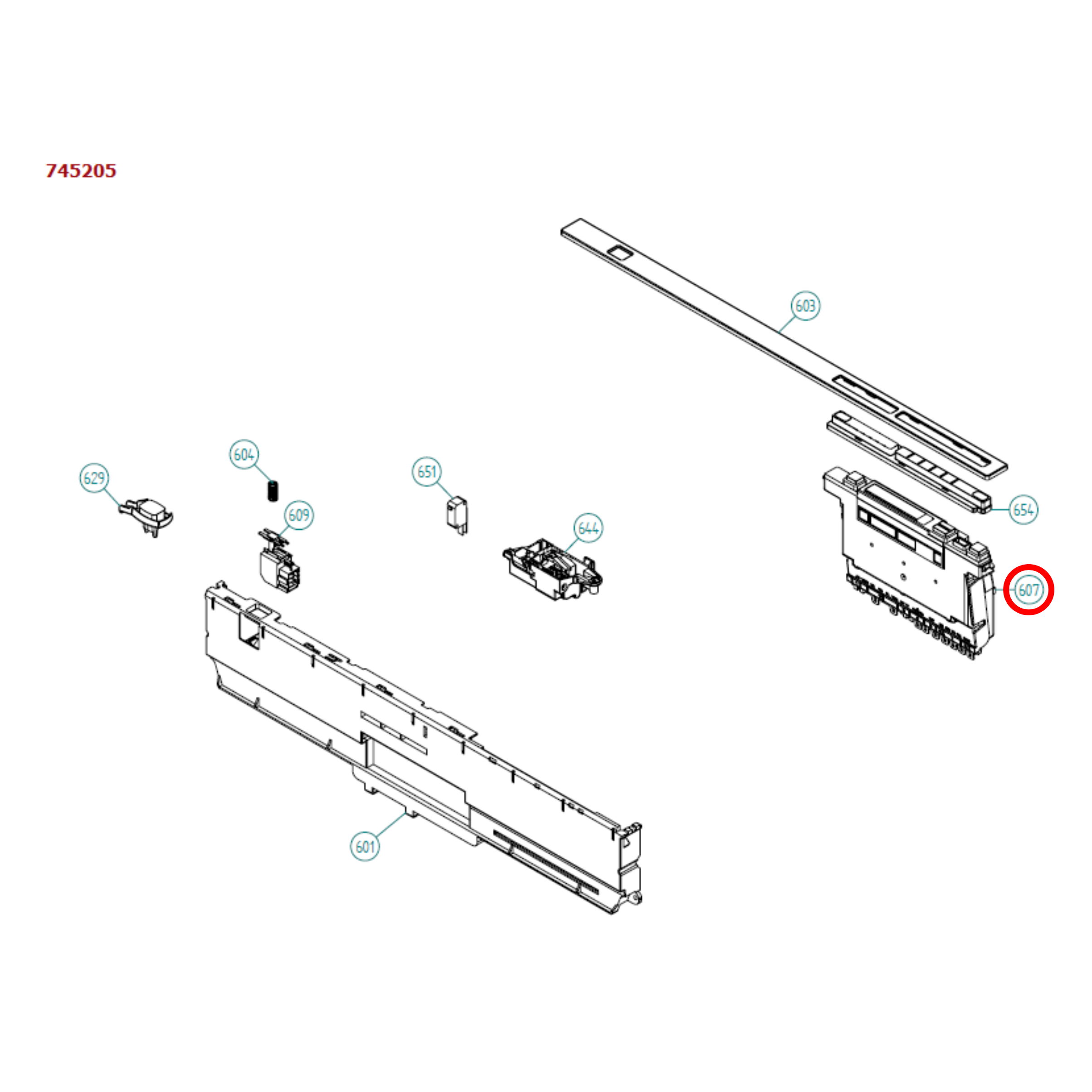 445809 Asko Dishwasher PCB Control Unit Interval Fan