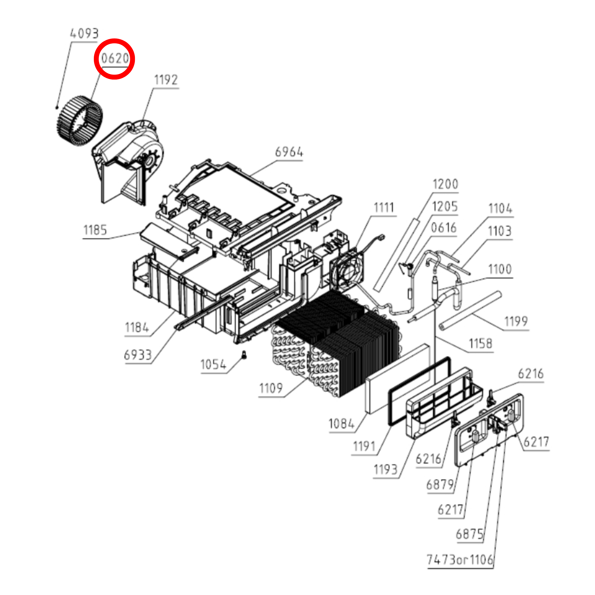 930833 Asko Tumble Dryer Fan - 464719, 429407