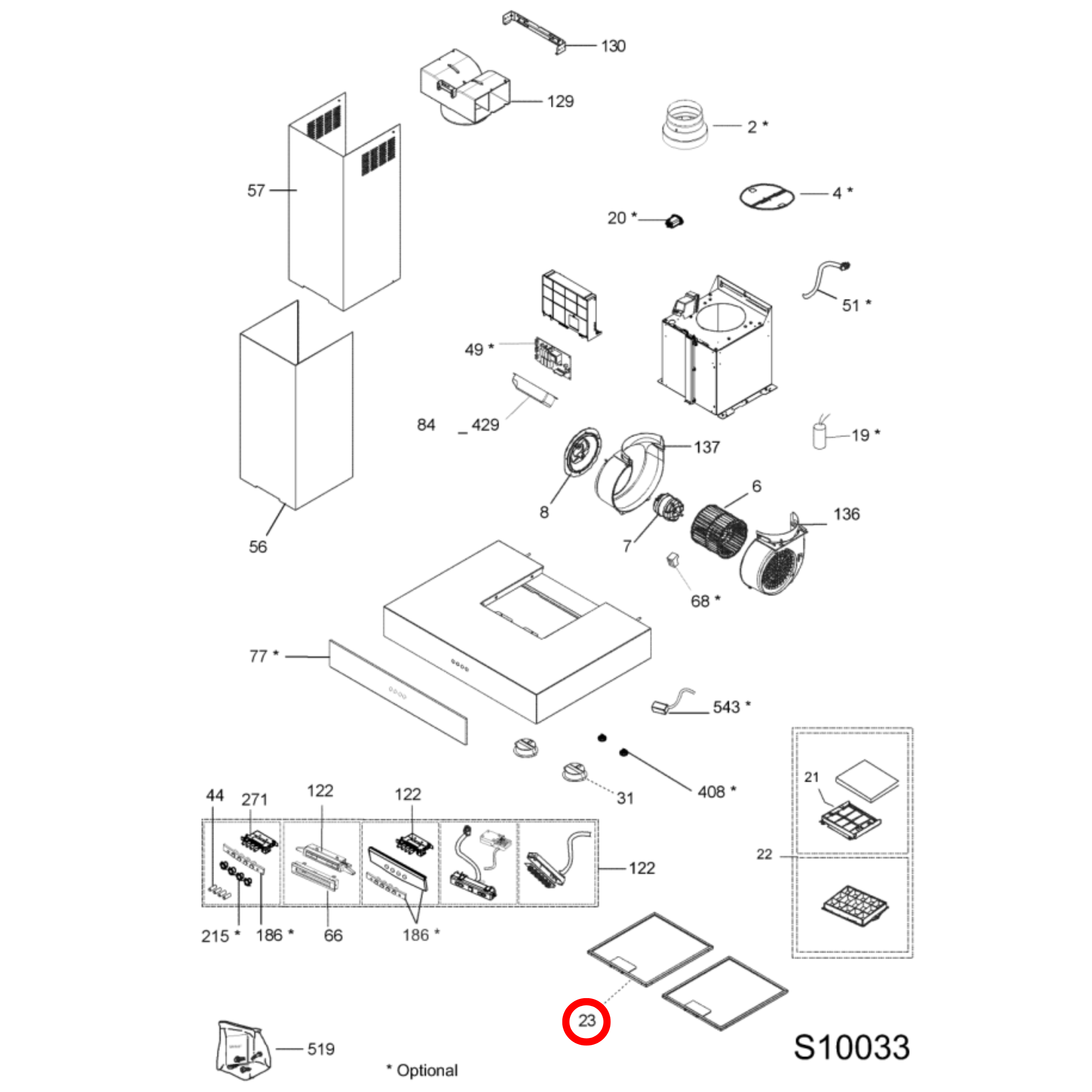 480122102168 Ariston, Whirlpool Rangehood Aluminium Filter - C00314158