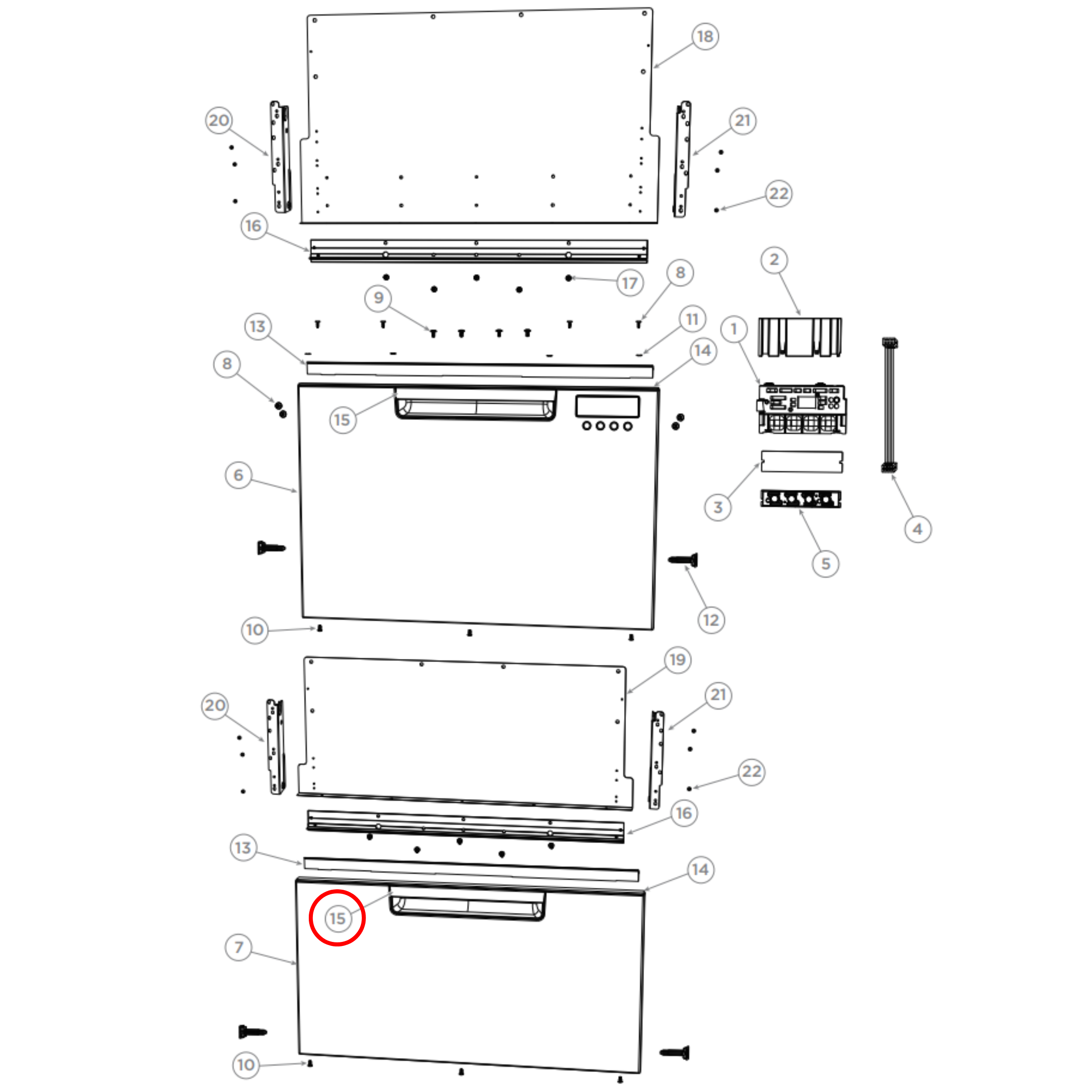 510932 Fisher & Paykel Dishwasher Grip Handle DD PH9