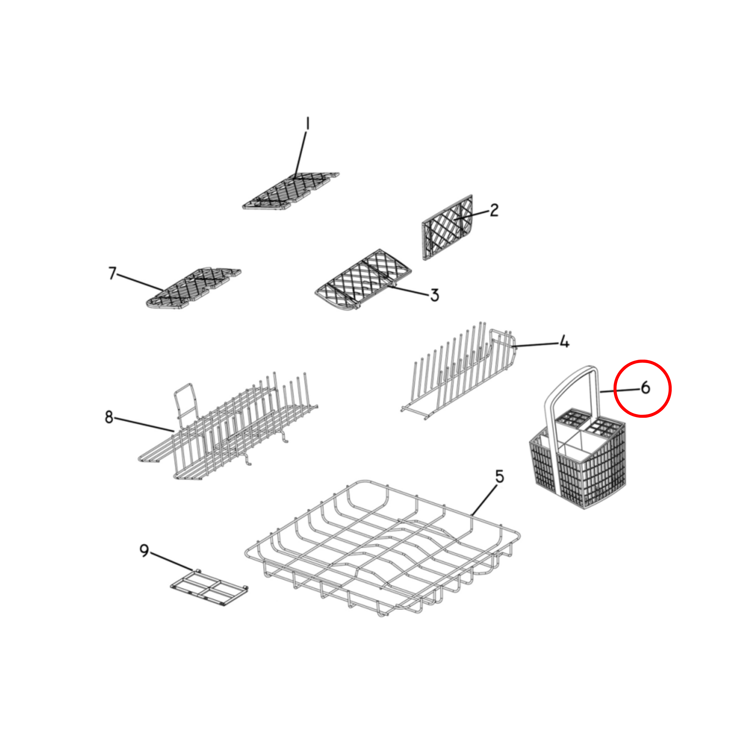 511417 Fisher & Paykel Dishwasher Cutlery Basket - 525489, 527585