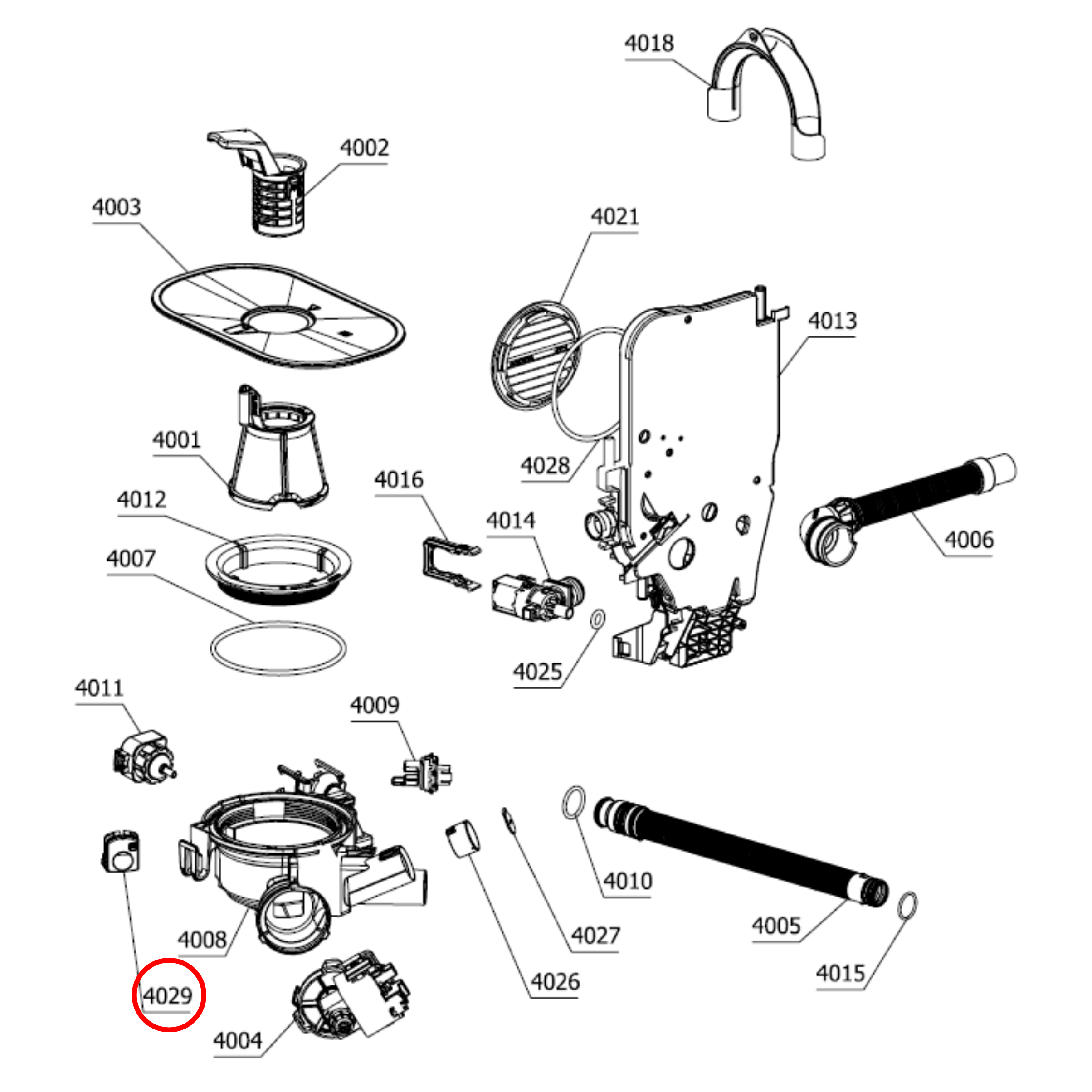 512051 Asko Dishwasher Bottom Sump Plug 1070-Y