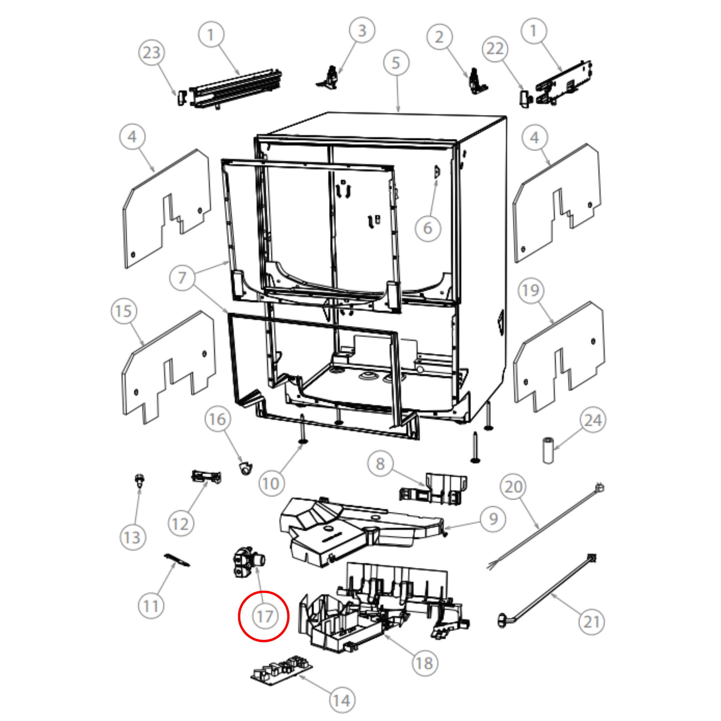 529730 Fisher & Paykel Dishwasher Double Inlet Valve - 526850, 522146